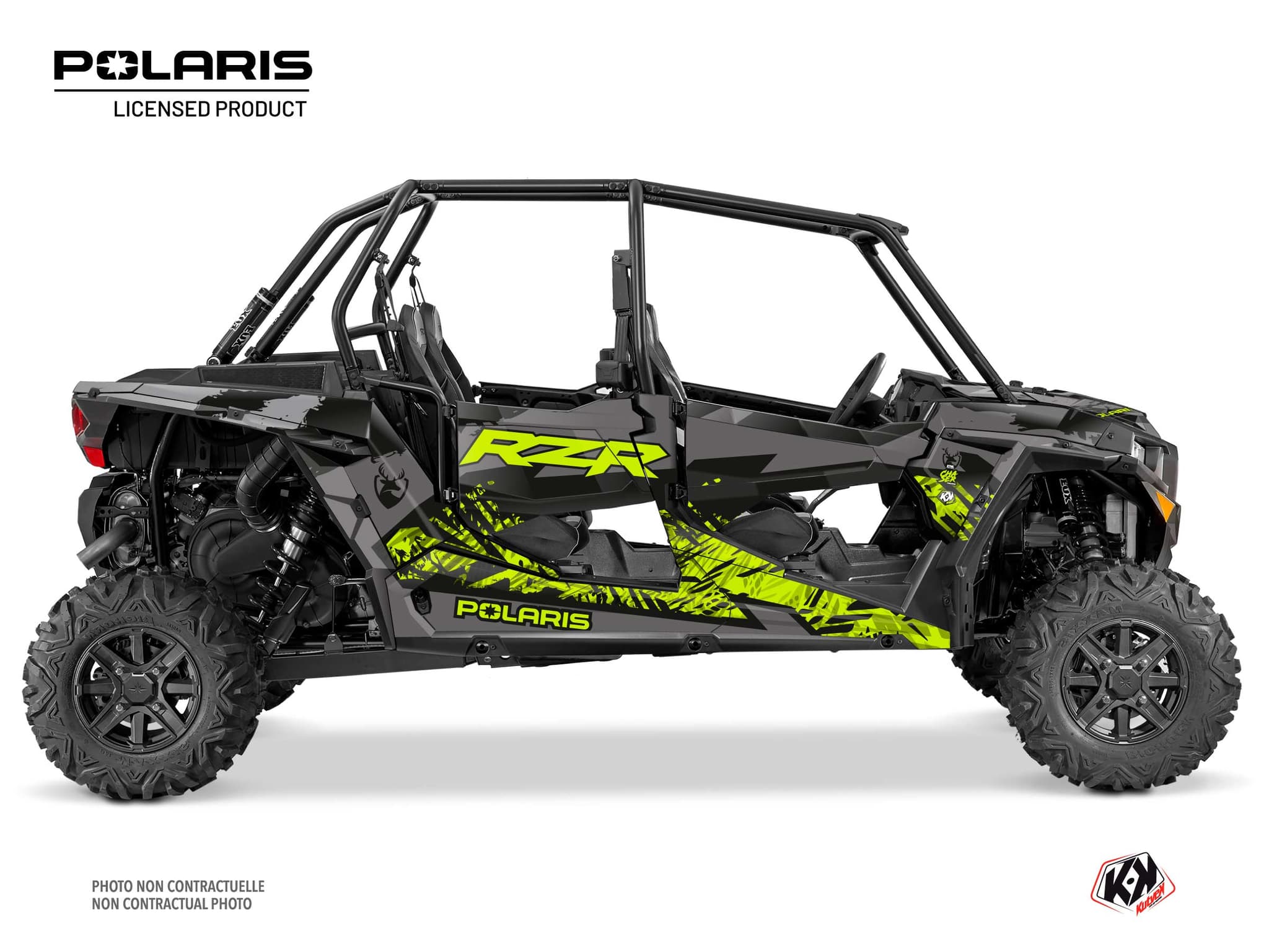 kit graphique ssv polaris rzr s 1000 4 portes chaser jaune