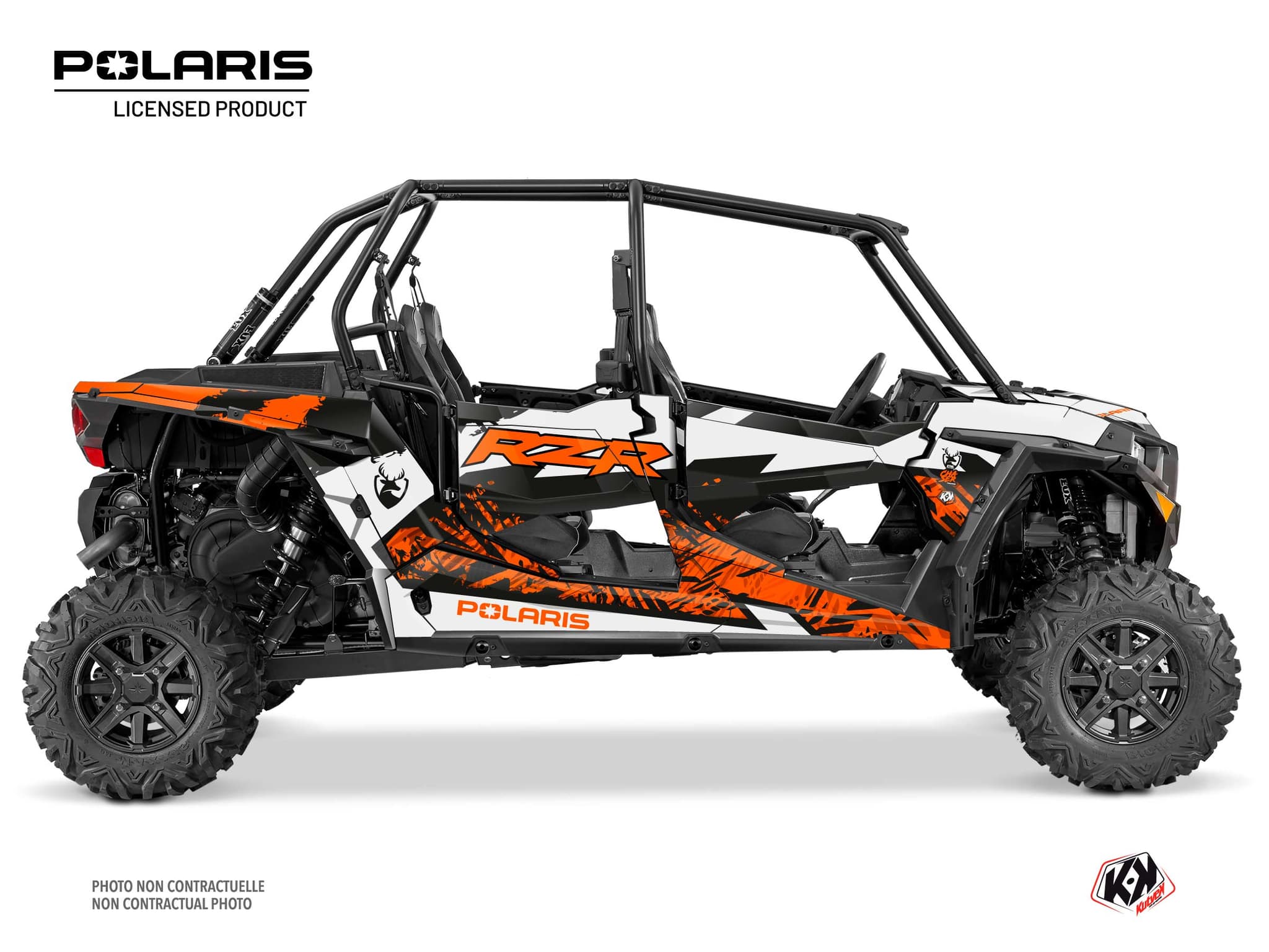 kit graphique ssv polaris rzr xp turbo 4 portes chaser orange