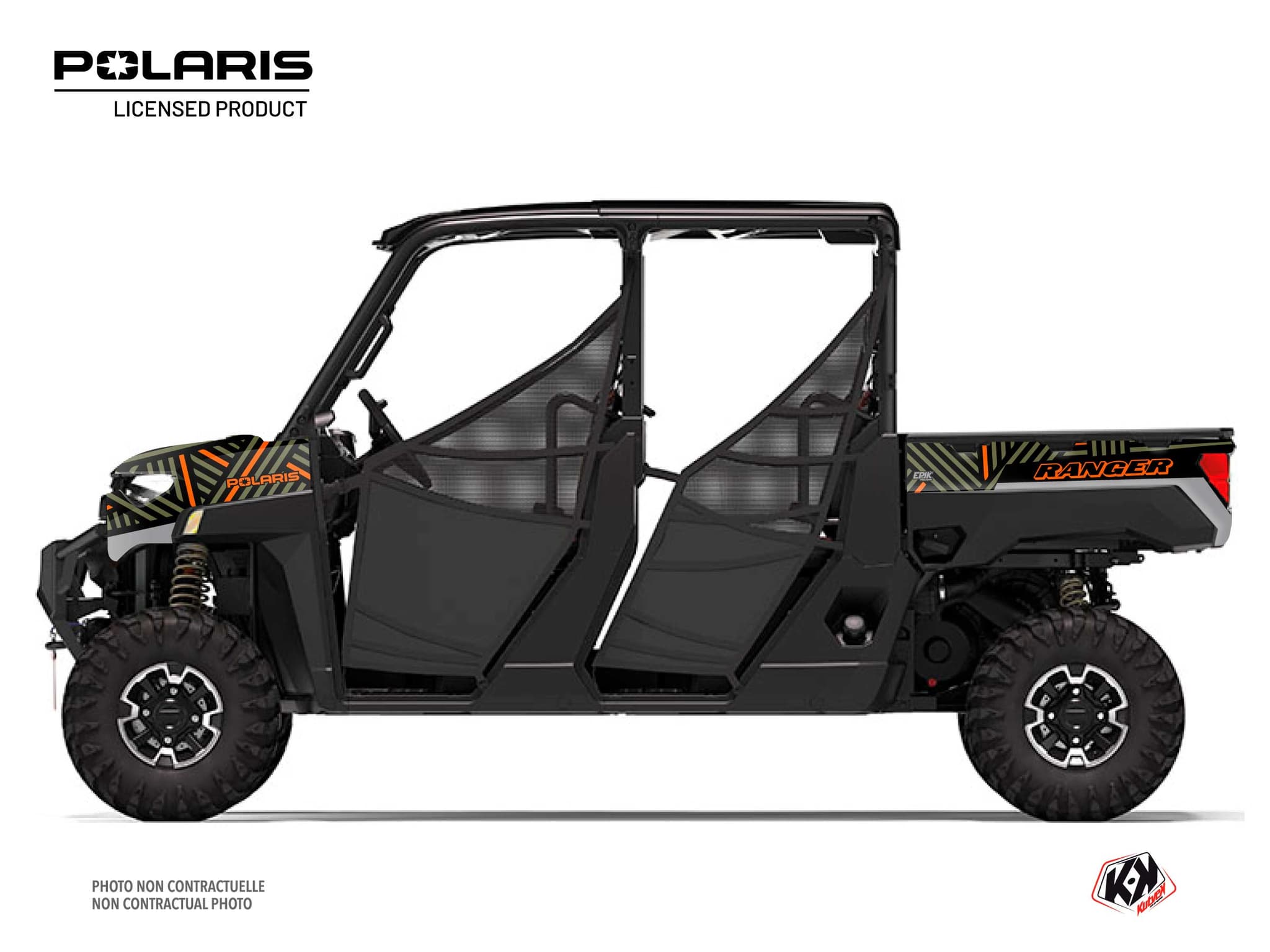 Polaris Ranger Crew UTV Chaser Graphic Kit Green