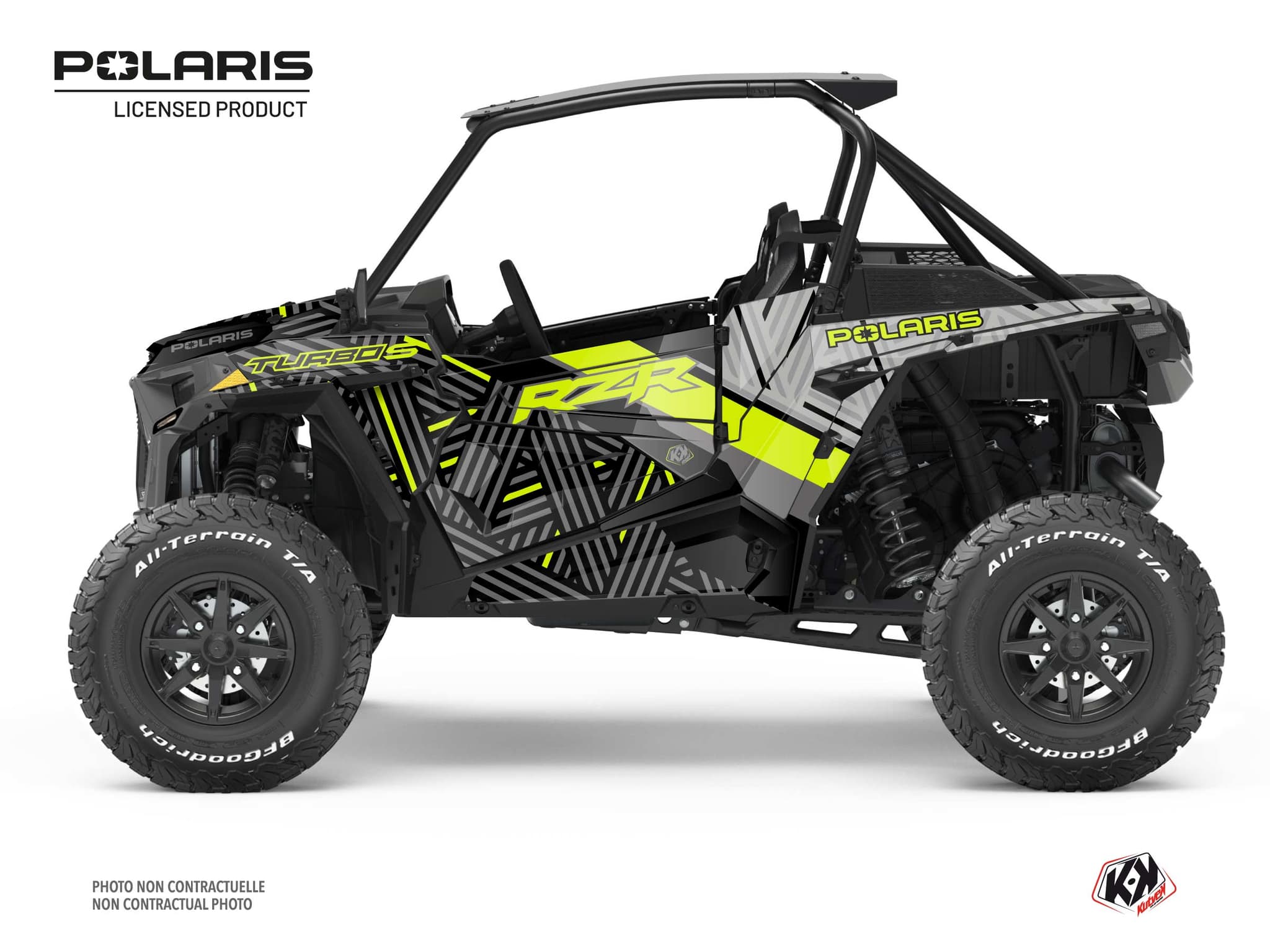 kit graphique ssv epik polaris rzr turbo s jaune