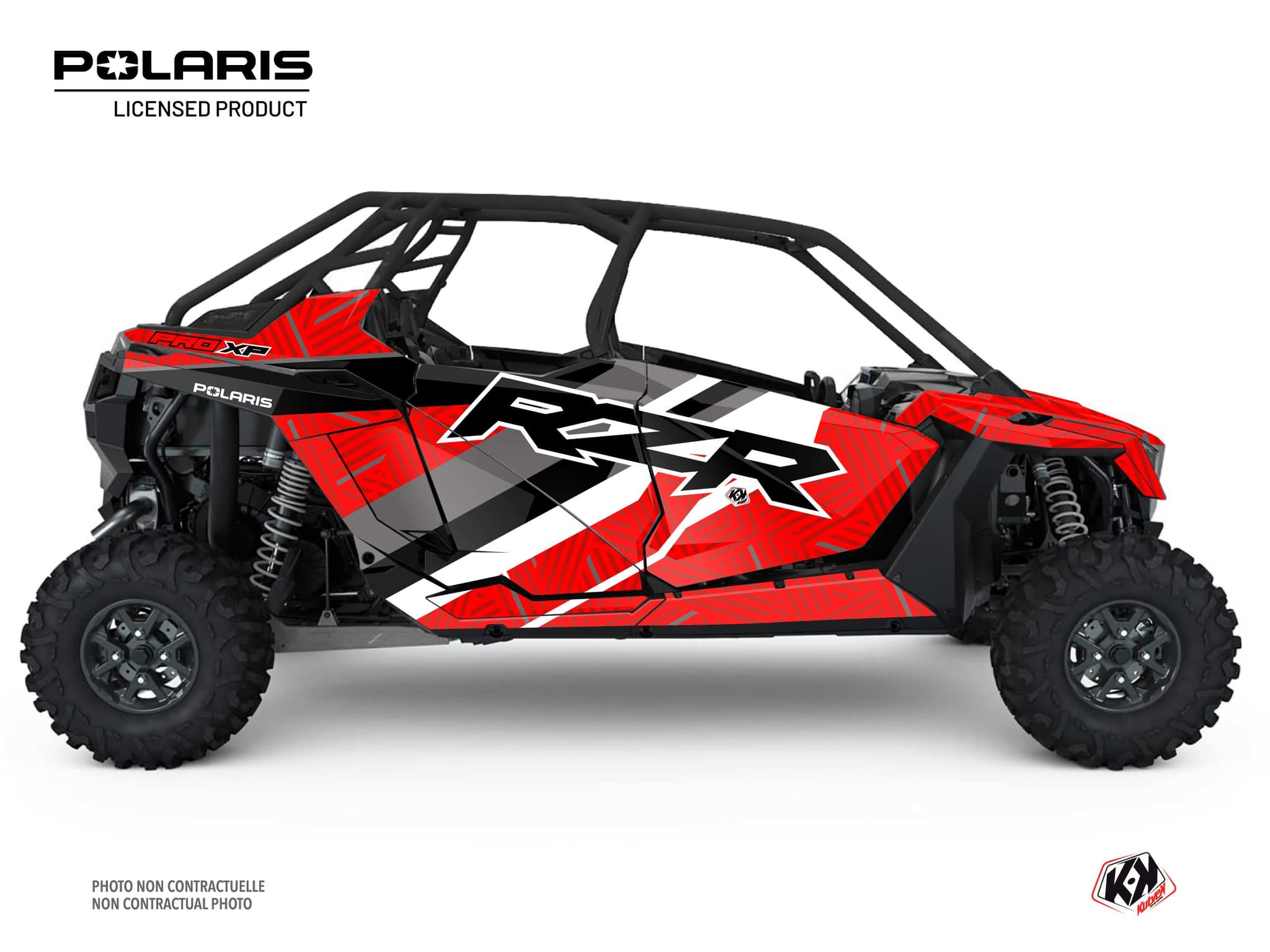 Kit Graphique SSV Epik Polaris RZR PRO XP 4 portes Rouge