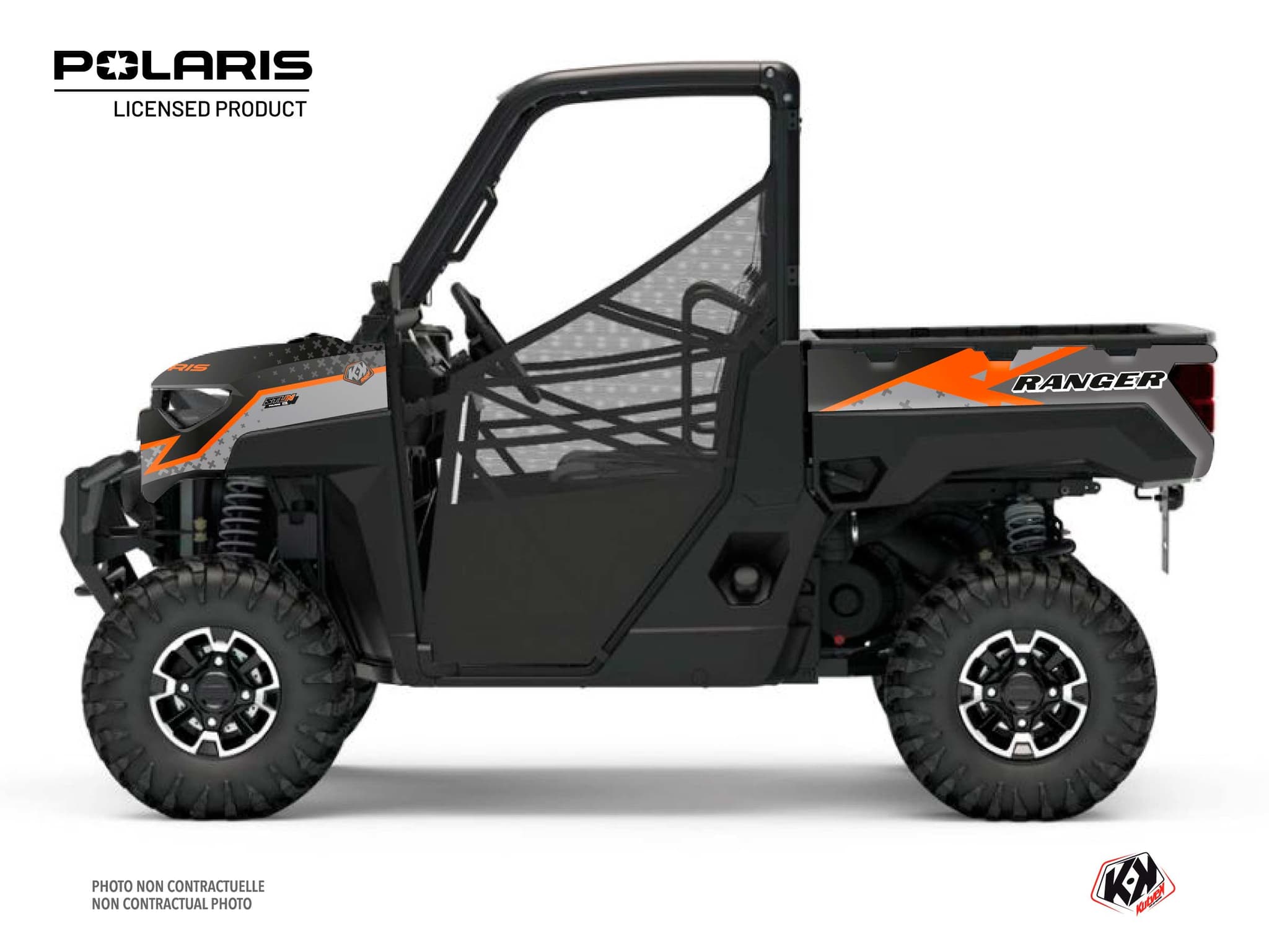 utv polaris ranger diesel stun grey graphic kit