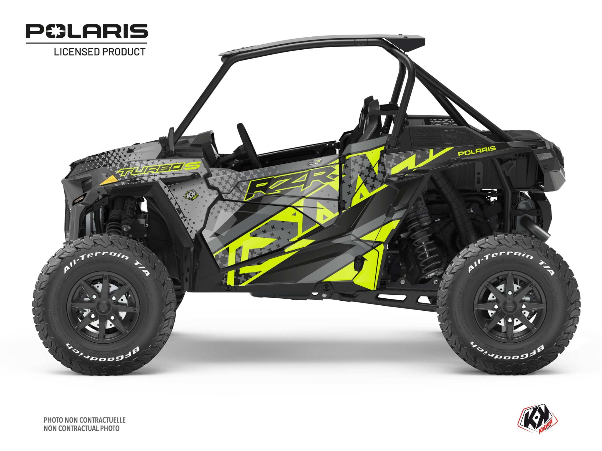kit graphique ssv polaris rzr turbo s stun jaune