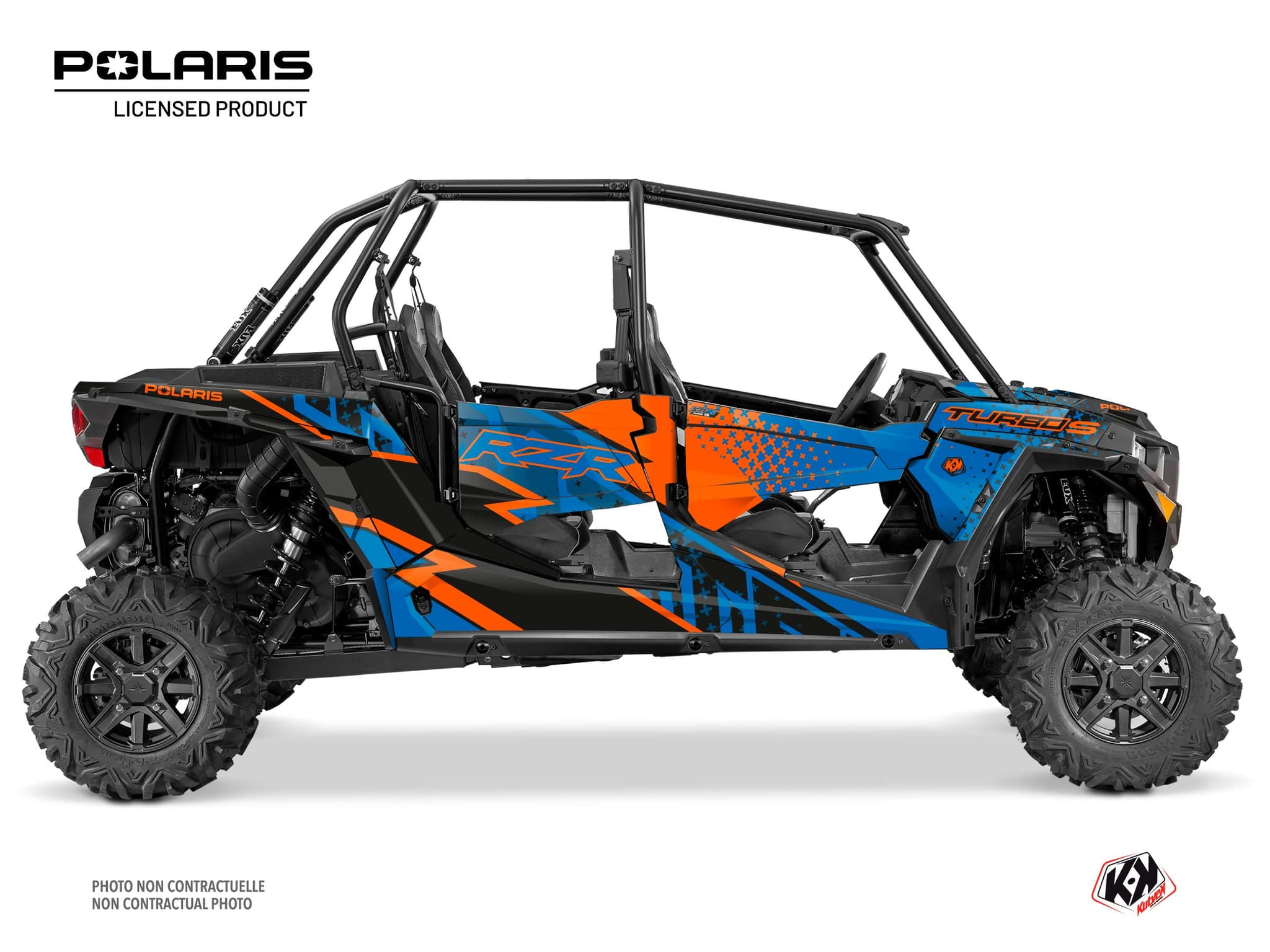 kit graphique ssv polaris rzr turbo s 4 portes stun bleu