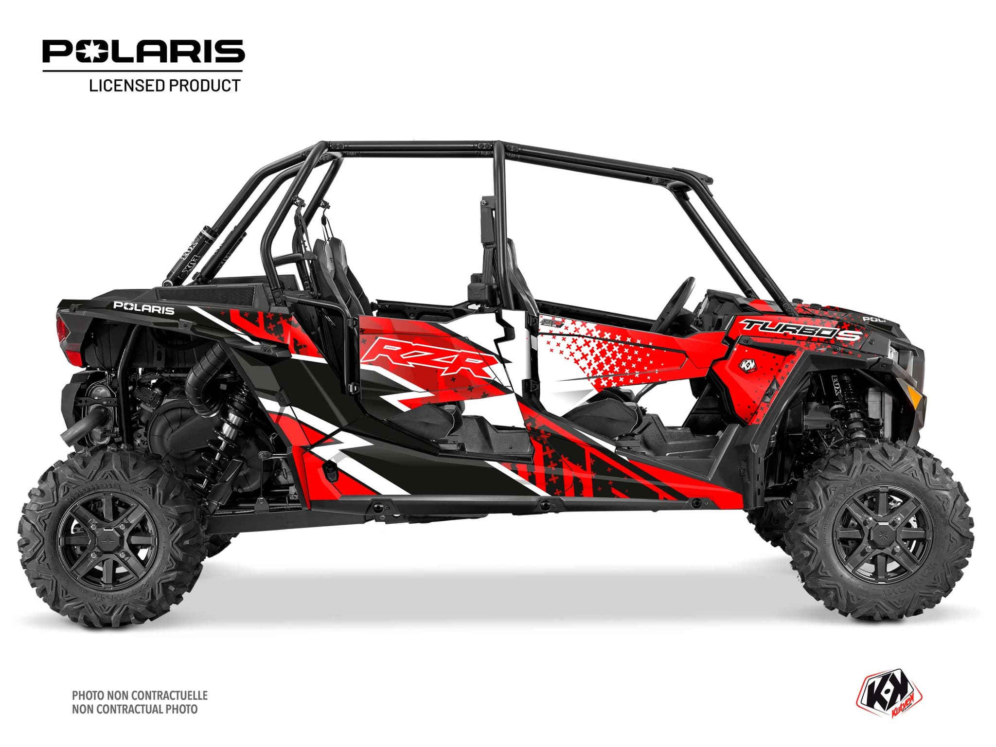 Kit Graphique SSV Stun Polaris RZR Turbo S 4 portes Rouge