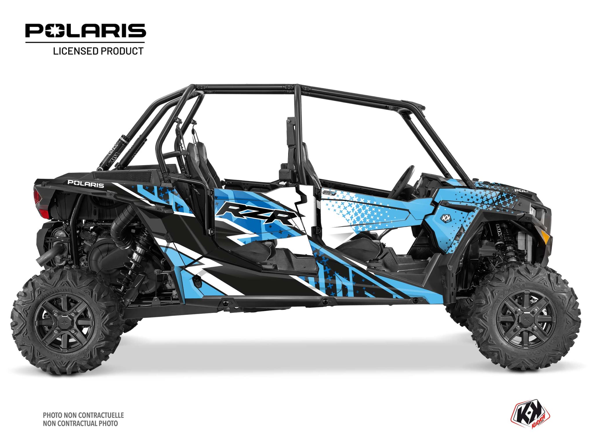 Kit graphique SSV Stun Polaris RZR S 1000 4 portes Bleu