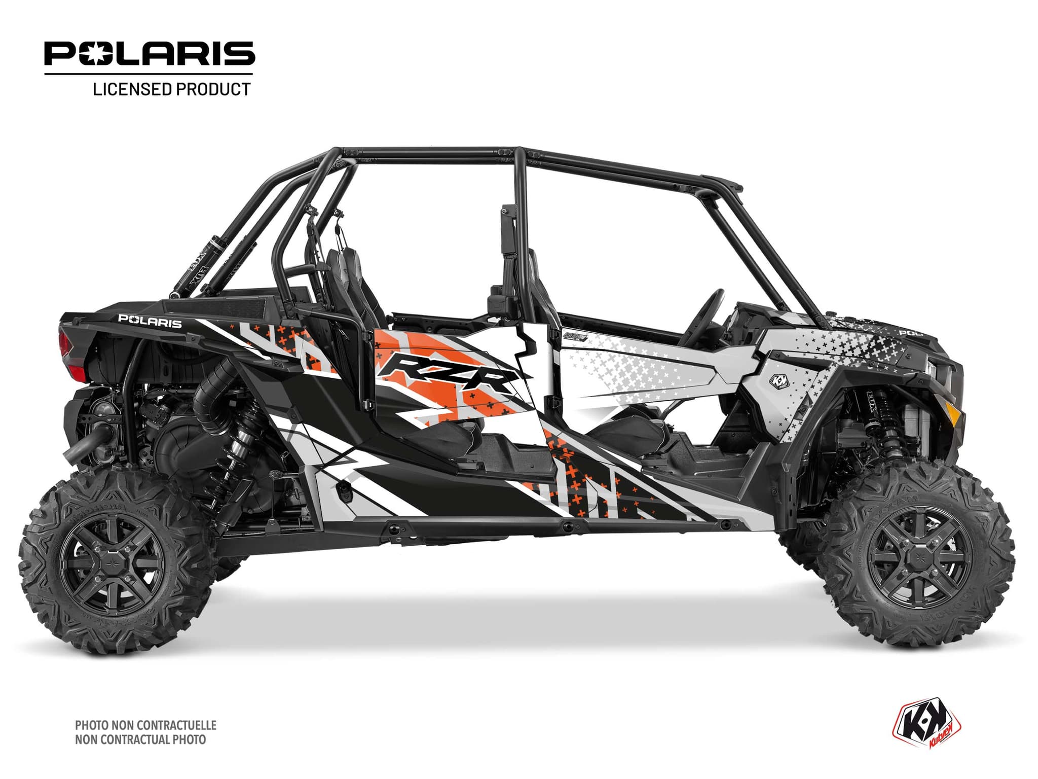 kit graphique ssv polaris rzr s 1000 4 portes stun blanc
