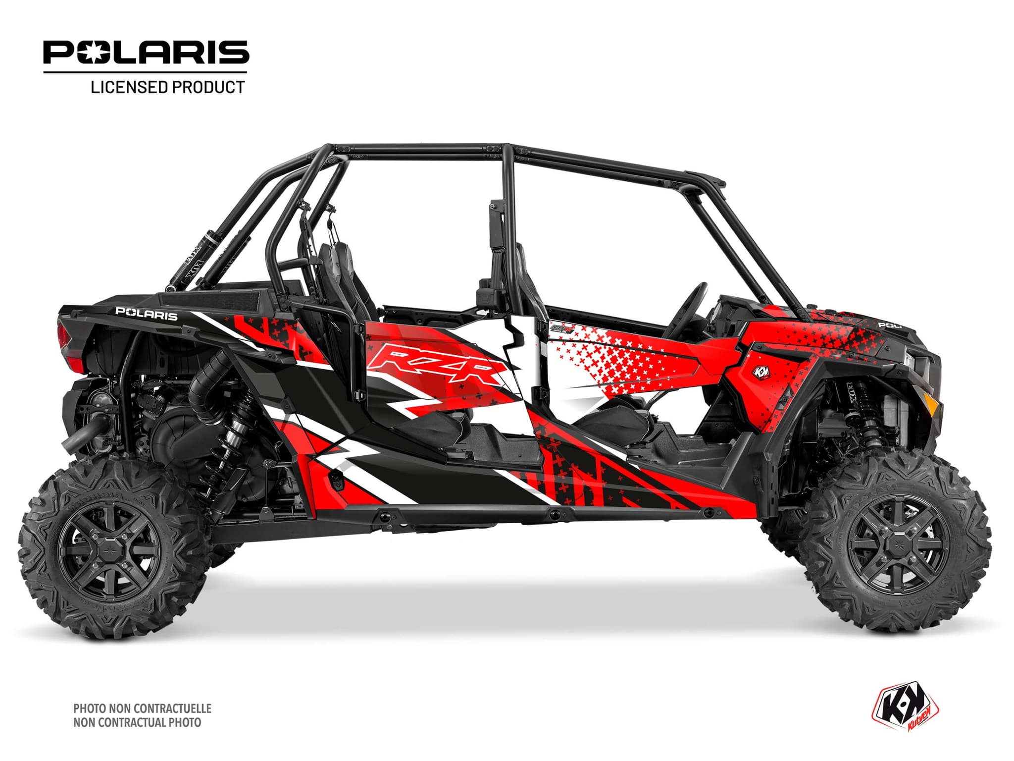 kit graphique ssv polaris rzr xp 1000 4 portes stun rouge