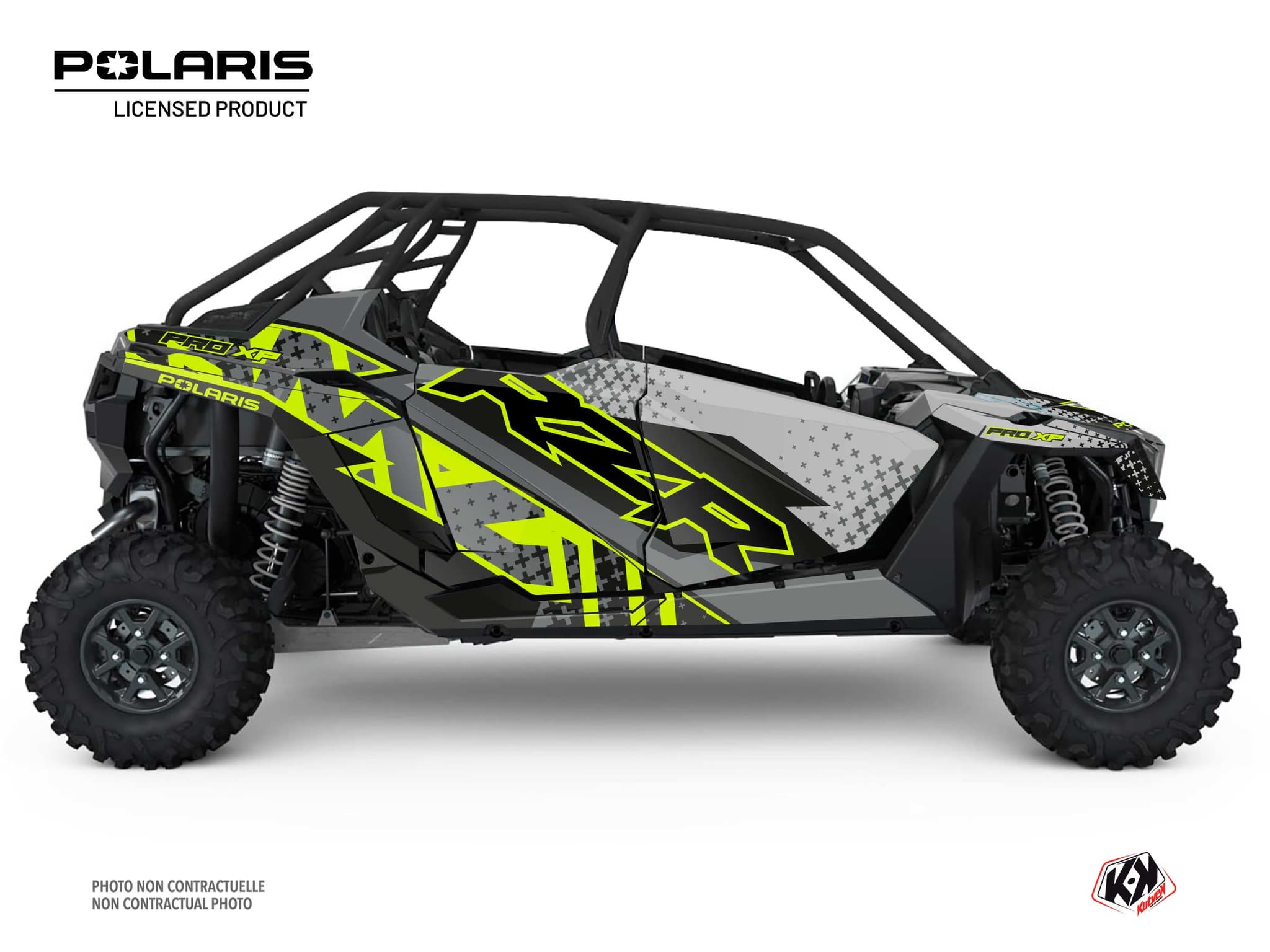 kit graphique ssv polaris rzr pro xp 4 portes stun jaune