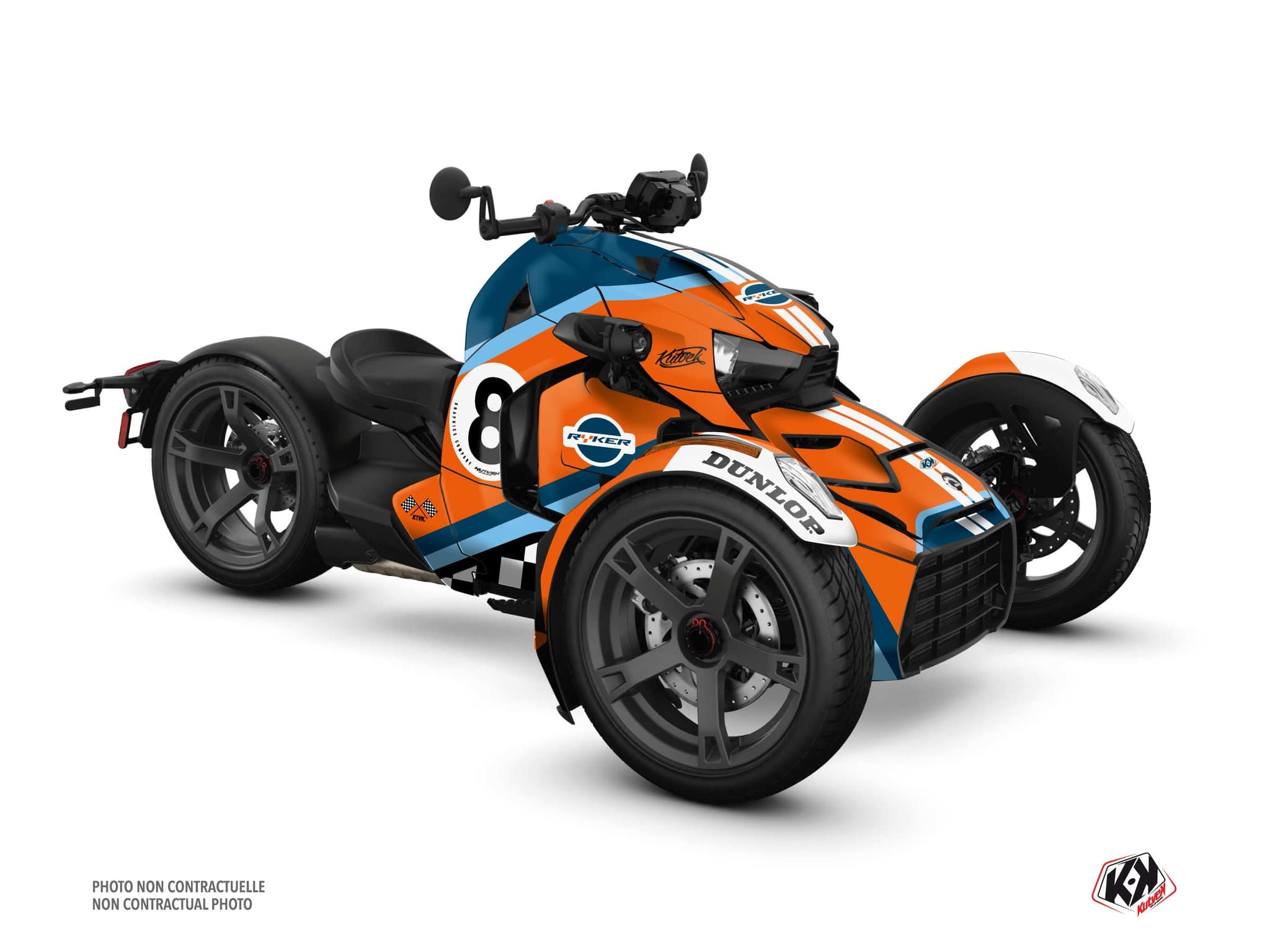 Kit Graphique Hybride 8Ball Can Am Ryker 900 Orange