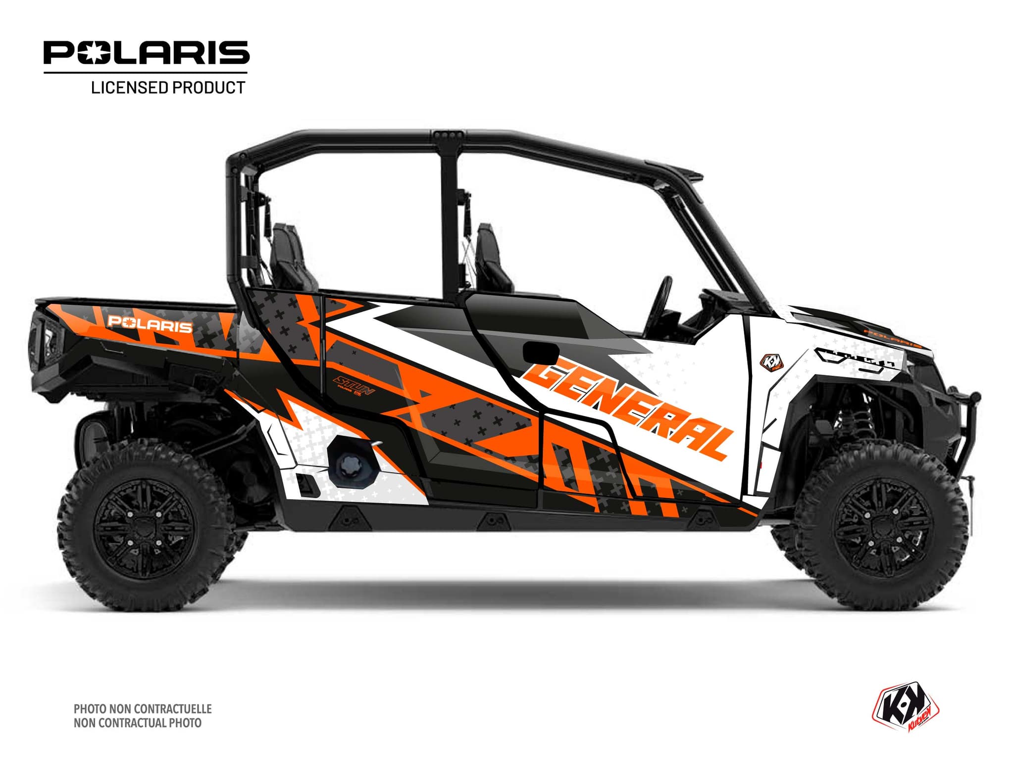 Polaris GENERAL 1000 4 doors UTV Stun Graphic Kit White