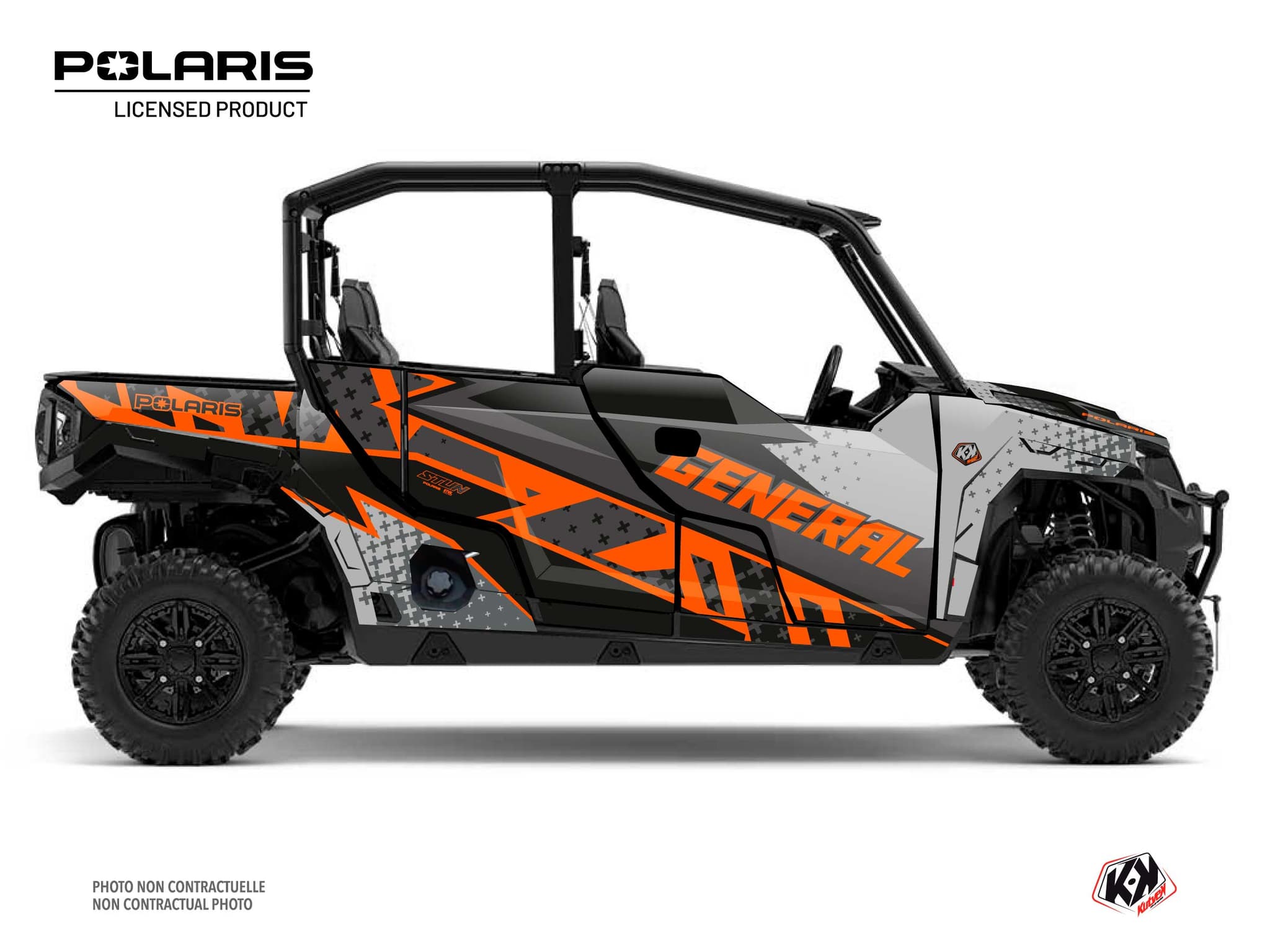 Polaris GENERAL 1000 4 doors UTV Stun Graphic Kit Grey