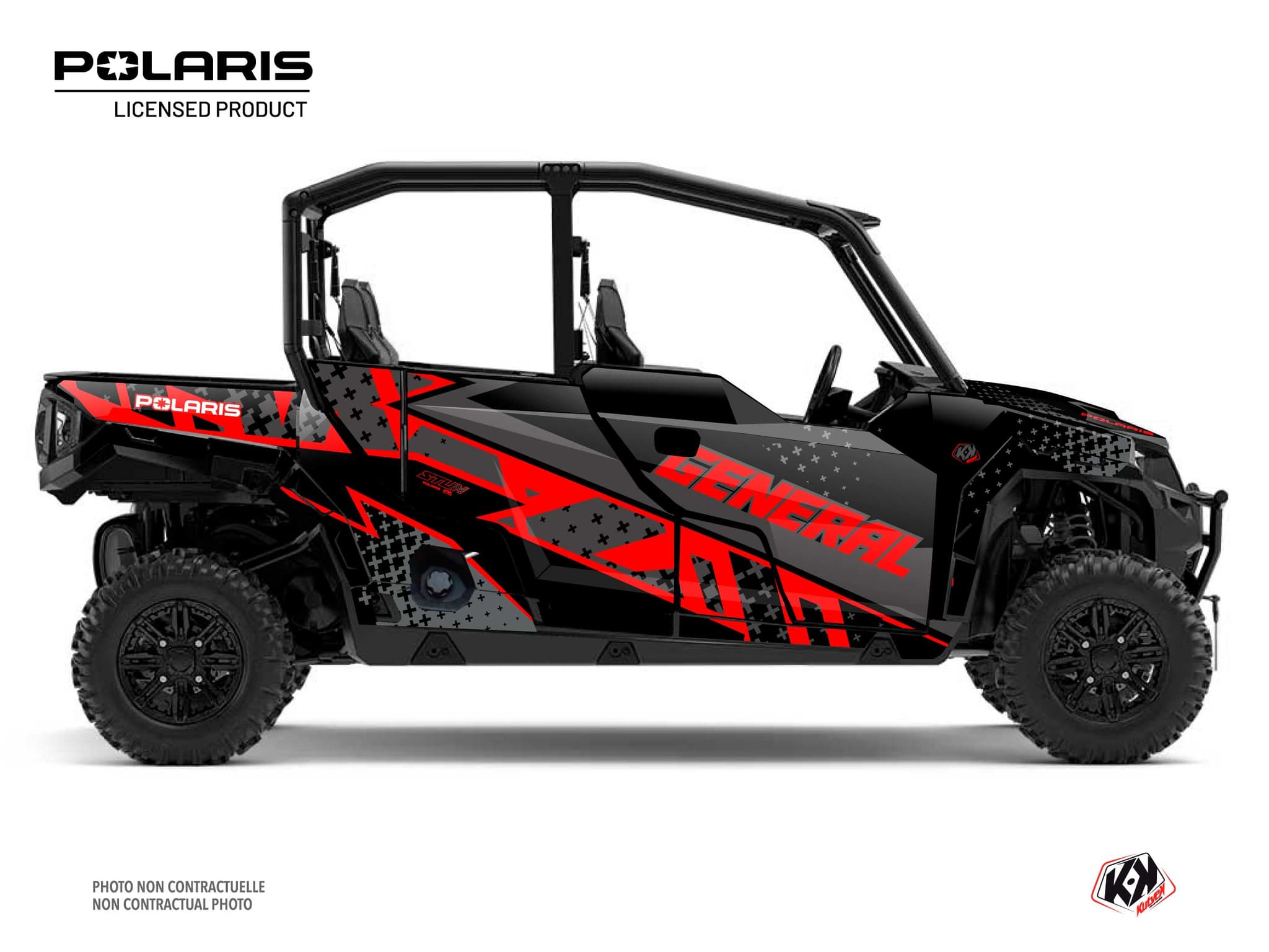 Polaris GENERAL 1000 4 doors UTV Stun Graphic Kit Black