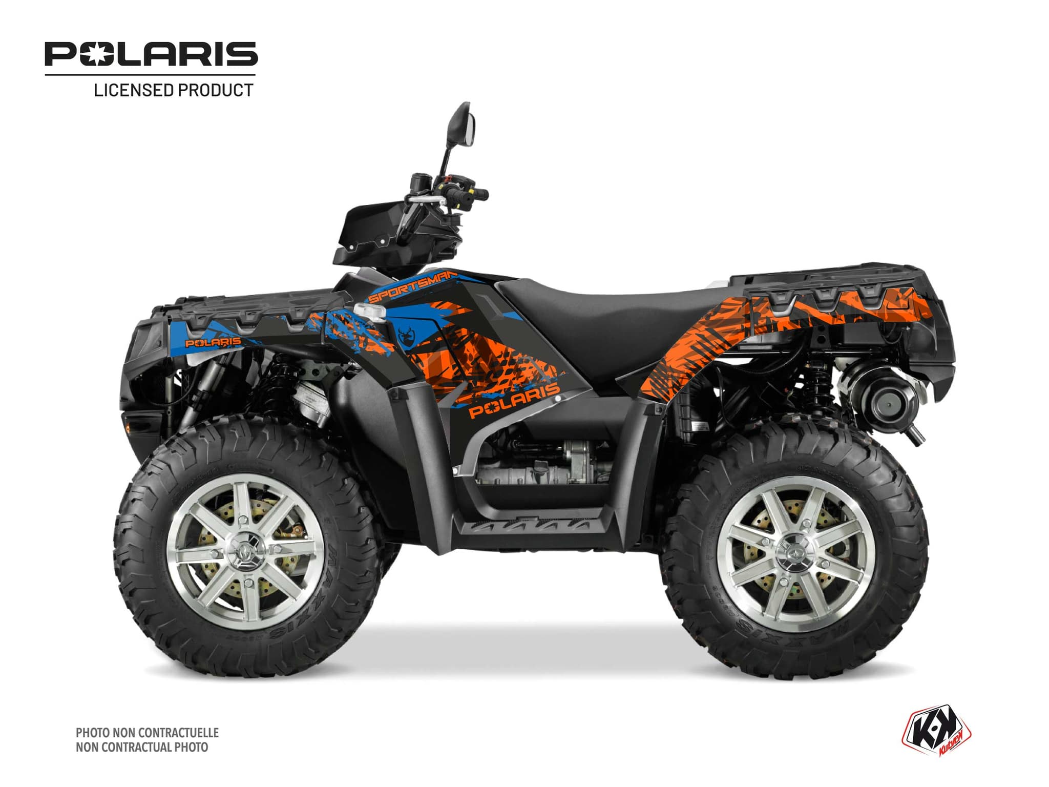 kit graphique quad chaser polaris 850 sportsman touring bleu