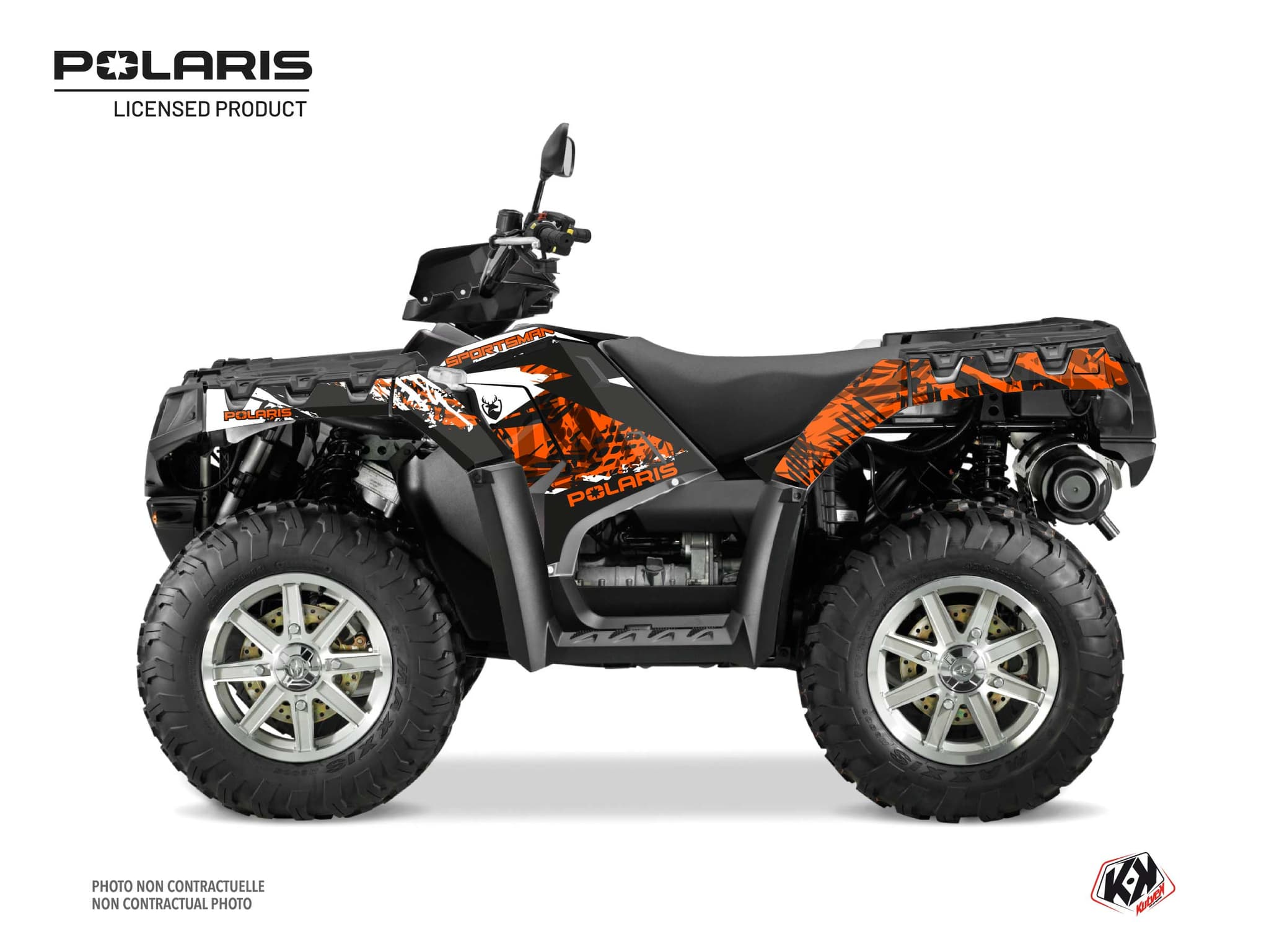 Polaris 850 Sportsman Touring ATV Chaser Graphic Kit White | Polaris | Kutvek