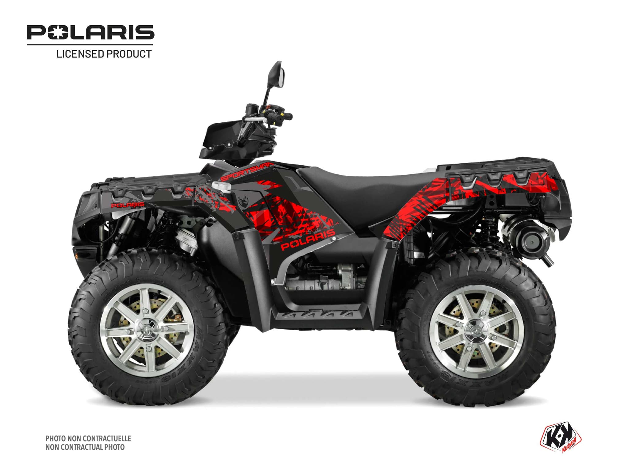 kit graphique quad polaris sportsman 850 touring chaser noir | Polaris | Kutvek