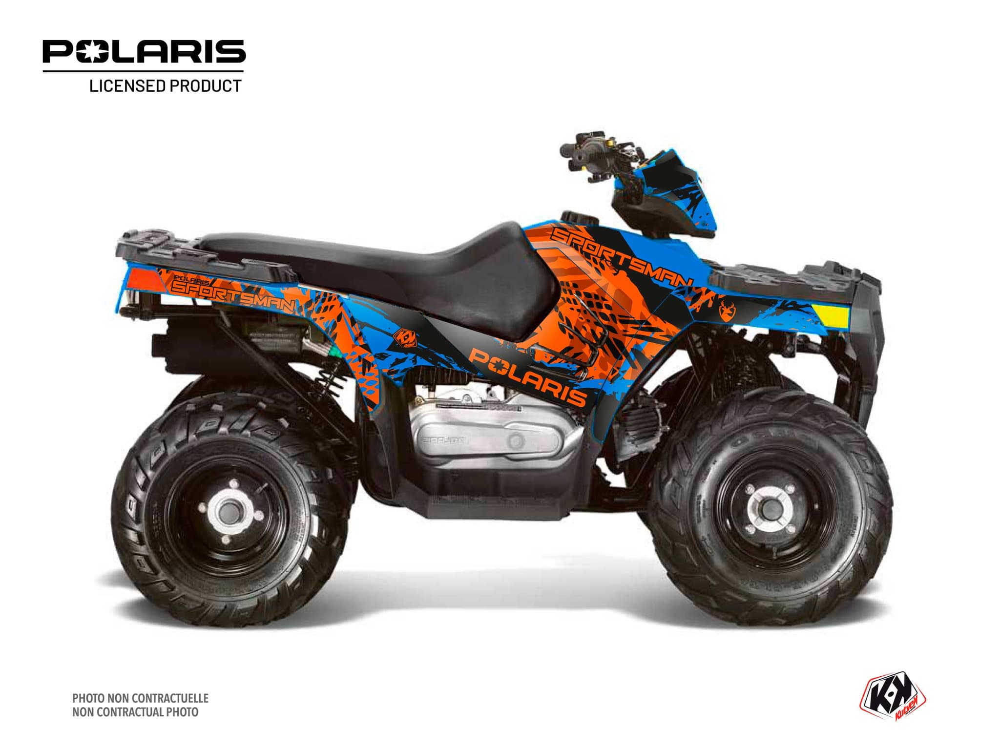 kit graphique quad chaser polaris 90 sportsman bleu