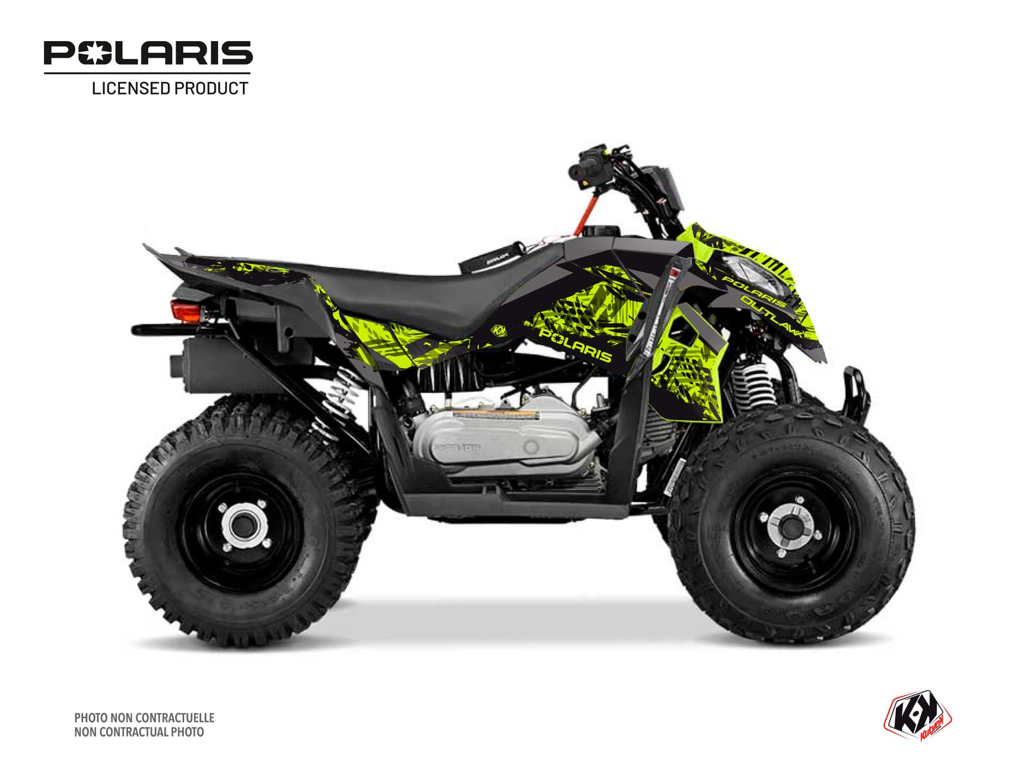 kit graphique quad polaris outlaw 110 chaser gris