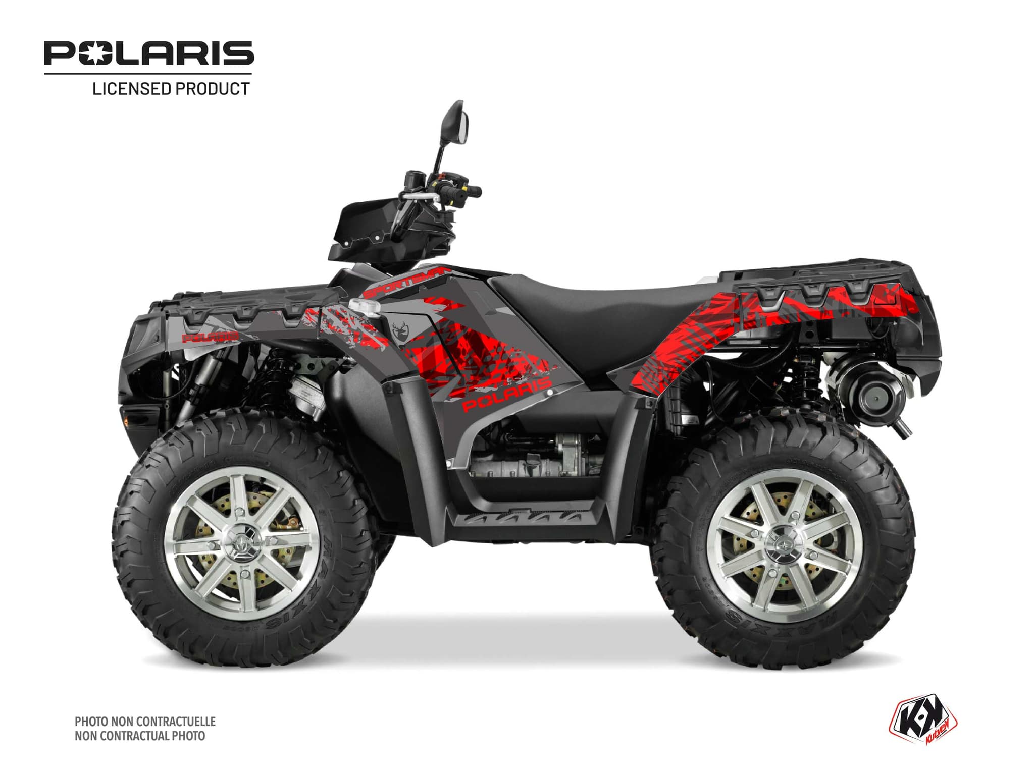 kit graphique quad polaris sportsman 1000 xp touring chaser gris