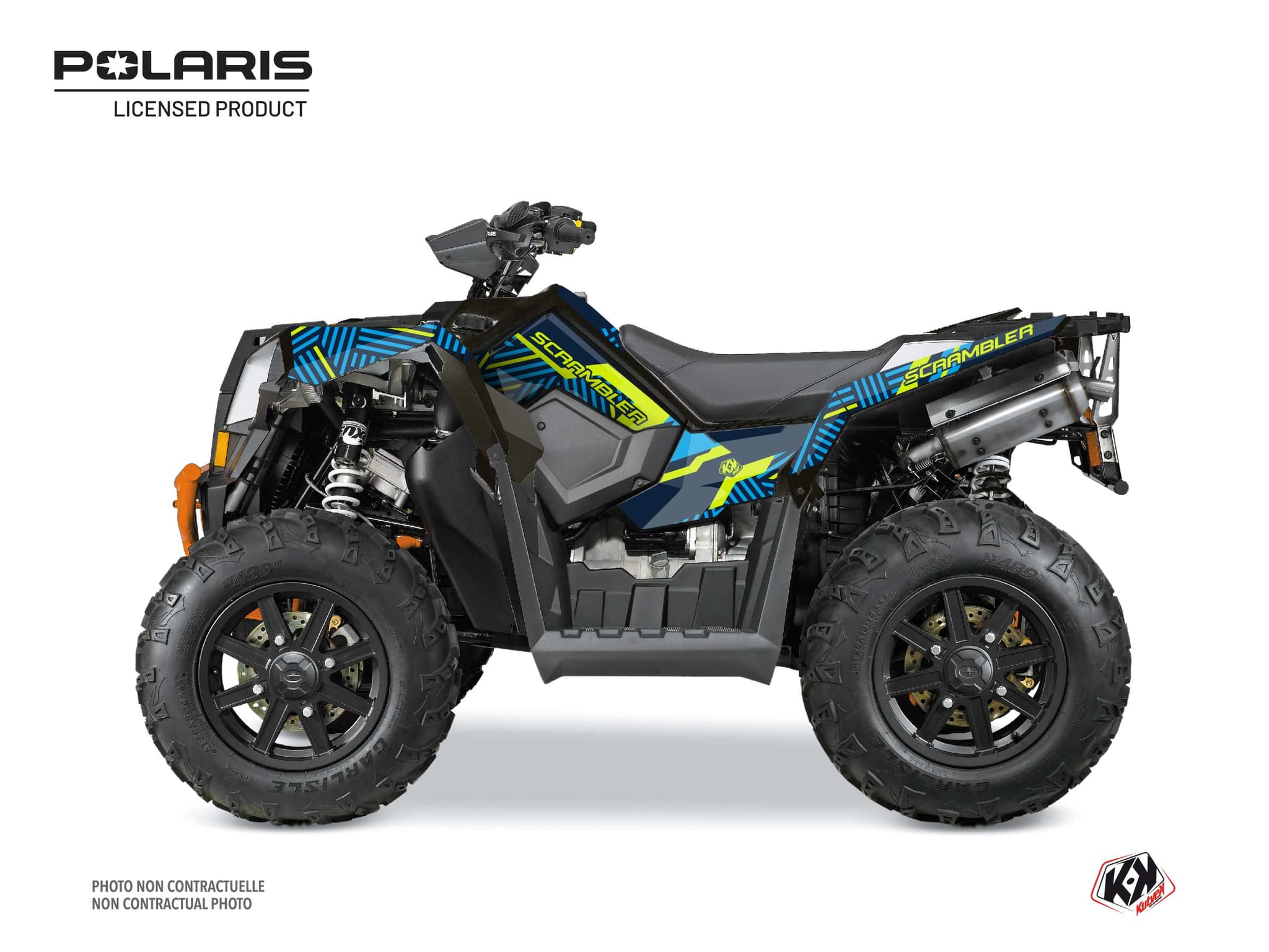 kit graphique quad polaris scrambler 1000 xp epik bleu