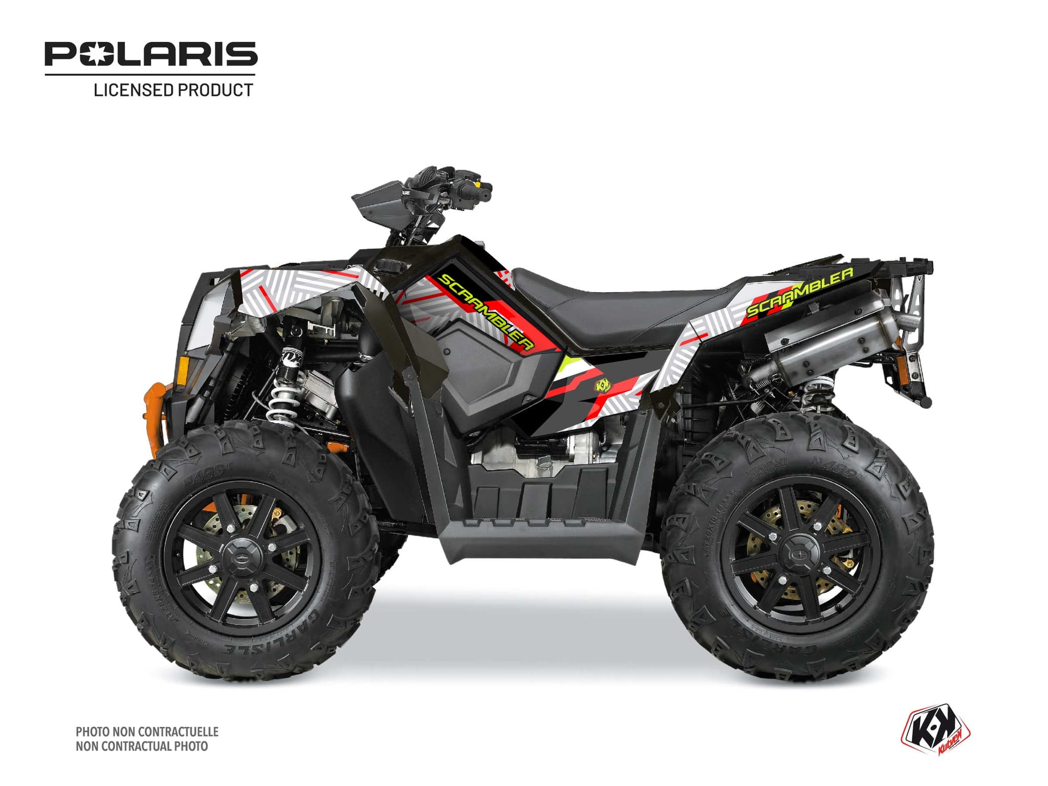 Kit graphique Quad Epik Polaris Scrambler 850-1000 XP Blanc