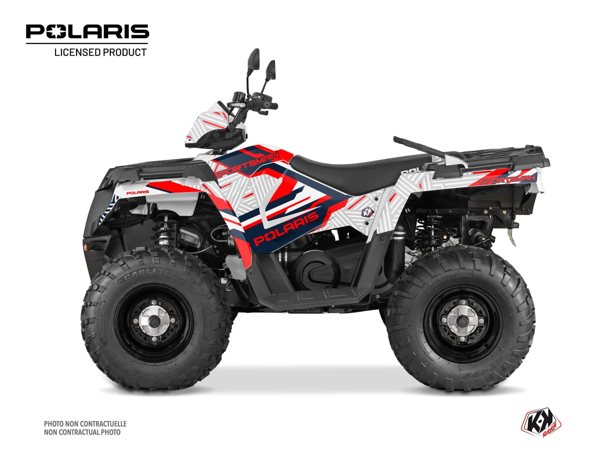 ATV Epik Polaris 570 Sportsman Touring White Graphic Kit | Polaris | Kutvek