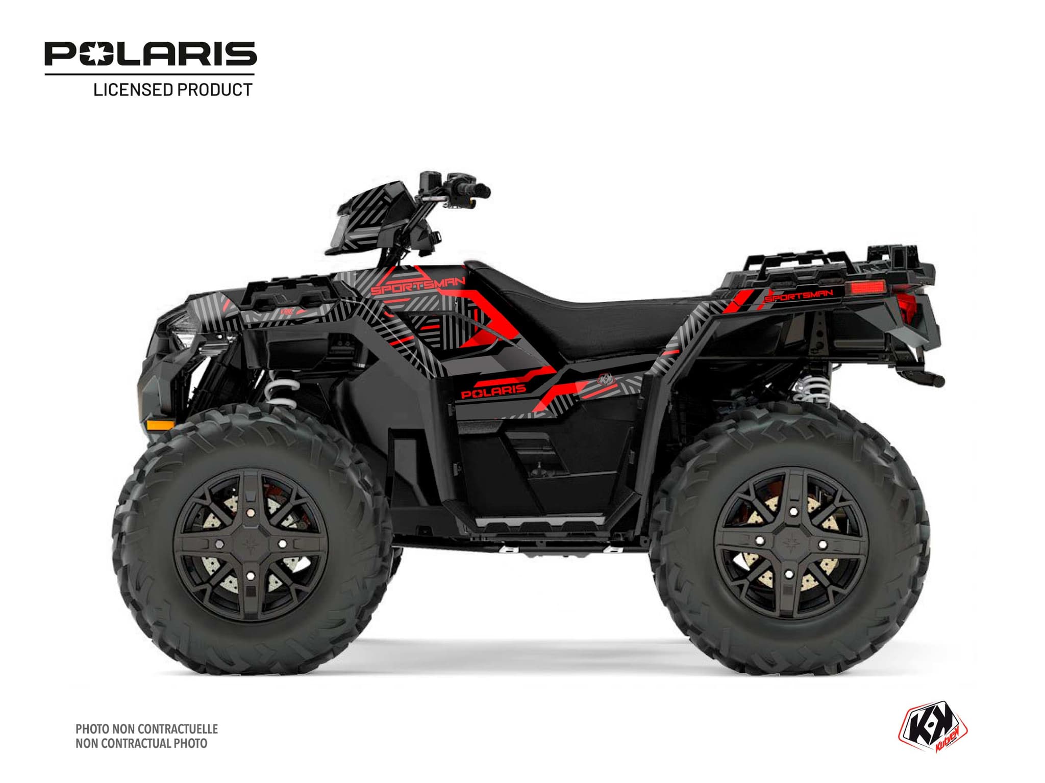 Graphic Kit ATV Epik Polaris 850 Sportsman Forest Black | Polaris | Kutvek