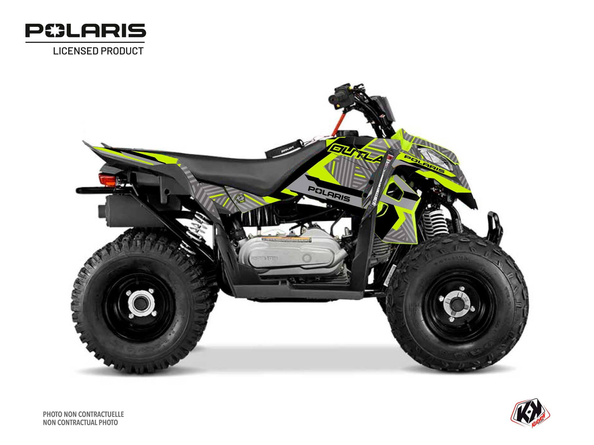 kit graphique quad polaris outlaw 110 epik gris