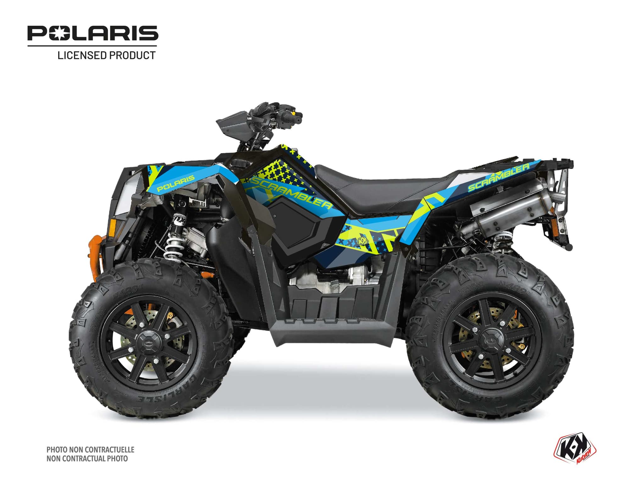 kit graphique quad polaris scrambler 1000 xp stun bleu