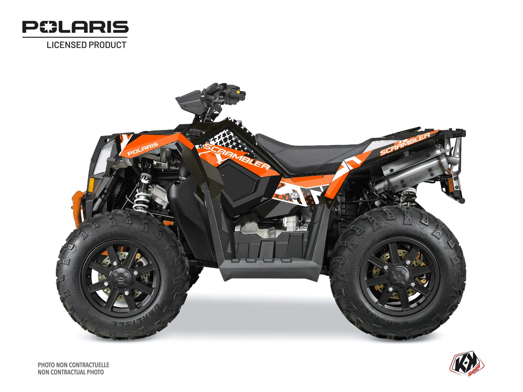 kit graphique quad polaris scrambler 1000 xp stun blanc