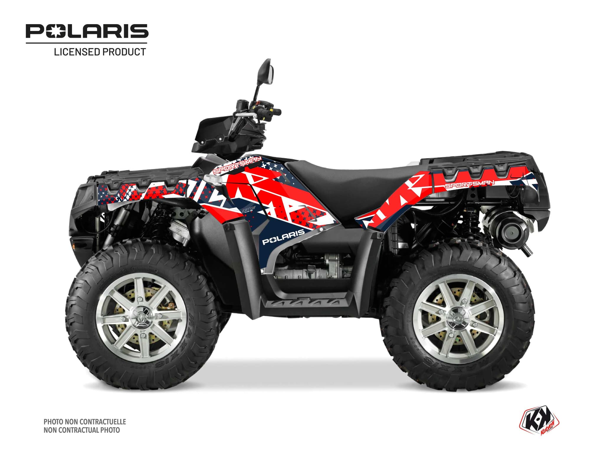 Kit graphique Quad Stun Polaris 850 Sportsman Touring Blanc
