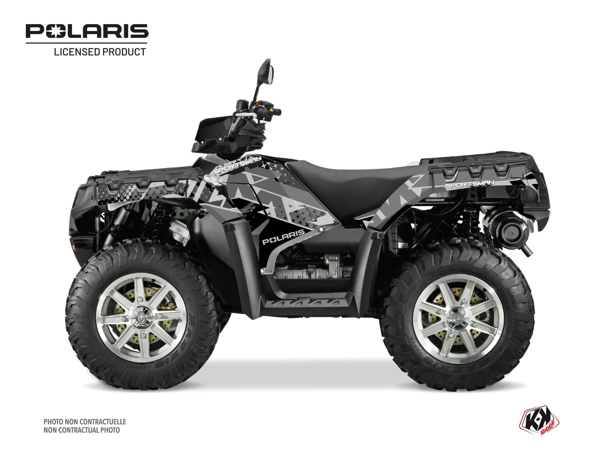 kit graphique quad stun polaris 850 sportsman touring gris | Polaris | Kutvek