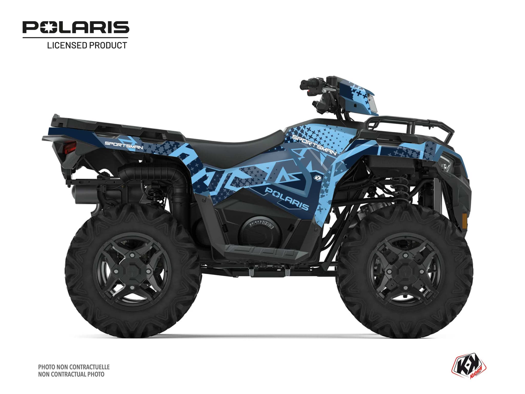 kit graphique quad polaris sportsman 450 stun bleu