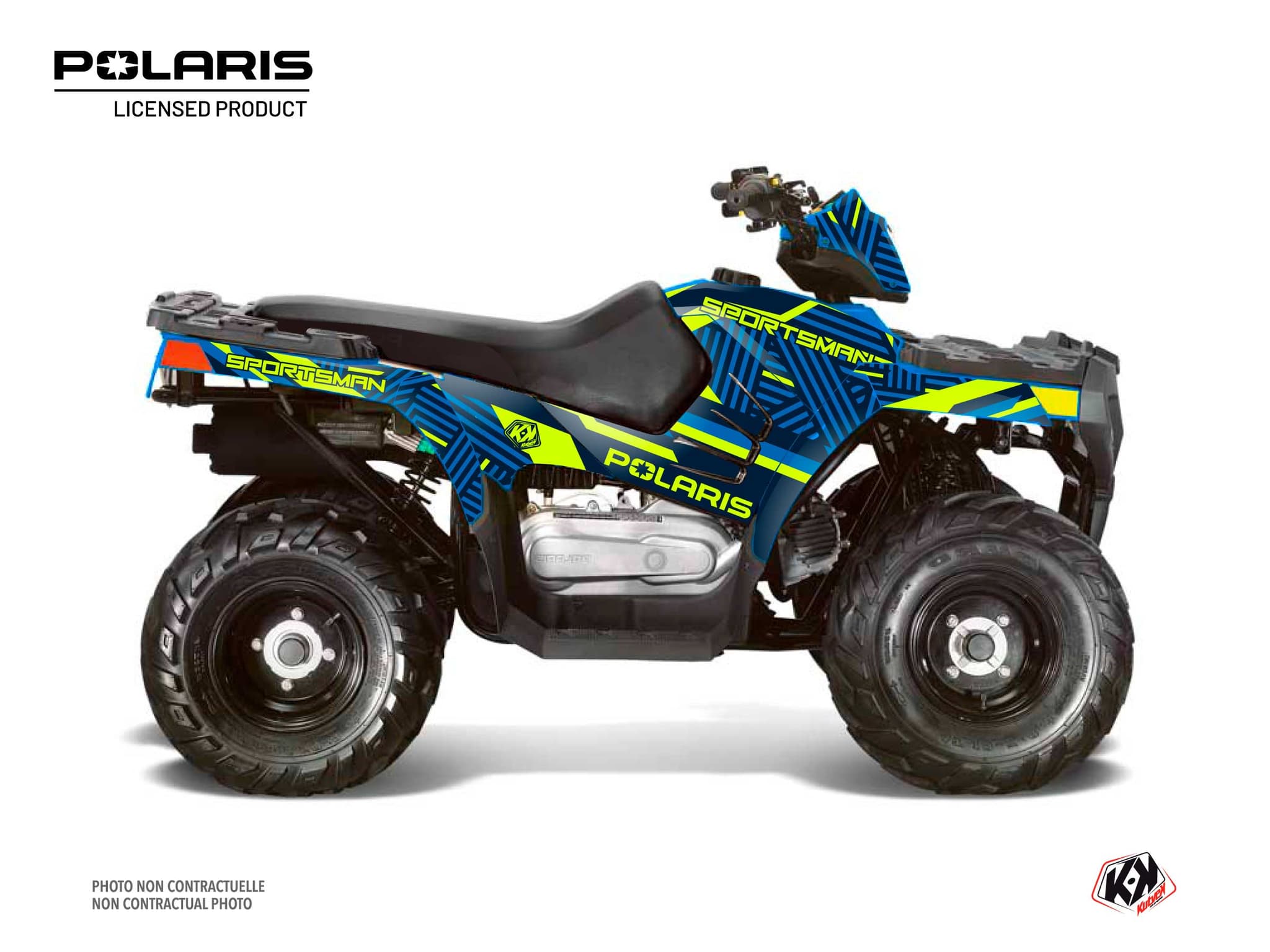 kit graphique quad polaris sportsman 110 epik bleu