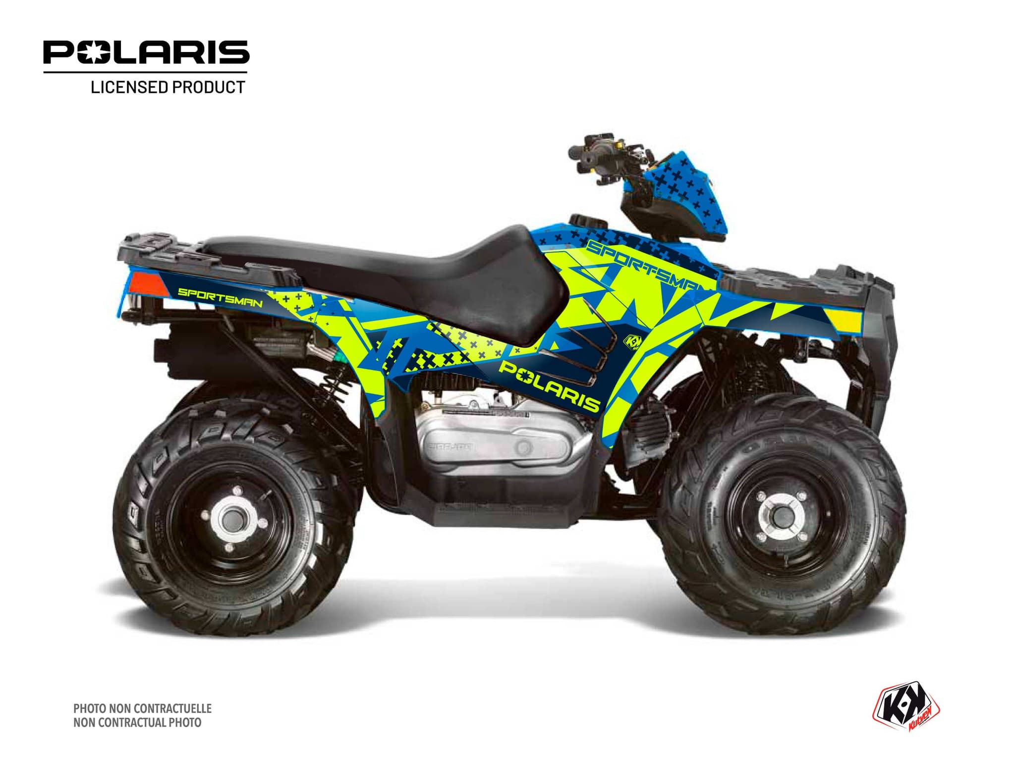kit graphique quad polaris sportsman 110 stun bleu