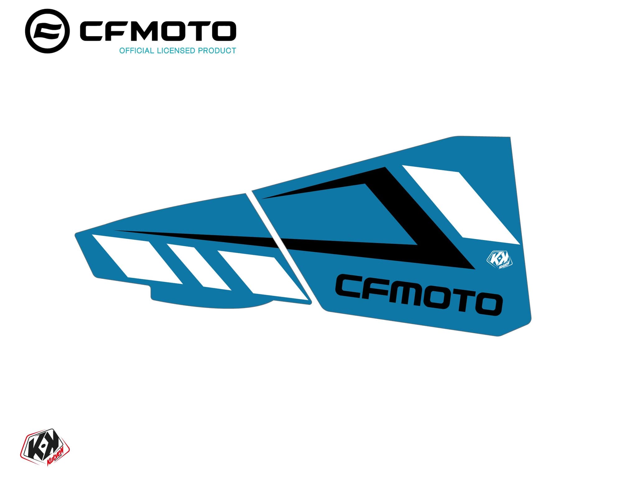Graphic Kit Lower Doors BPZ1 CF Moto Zforce 500-550-800-1000 Blue