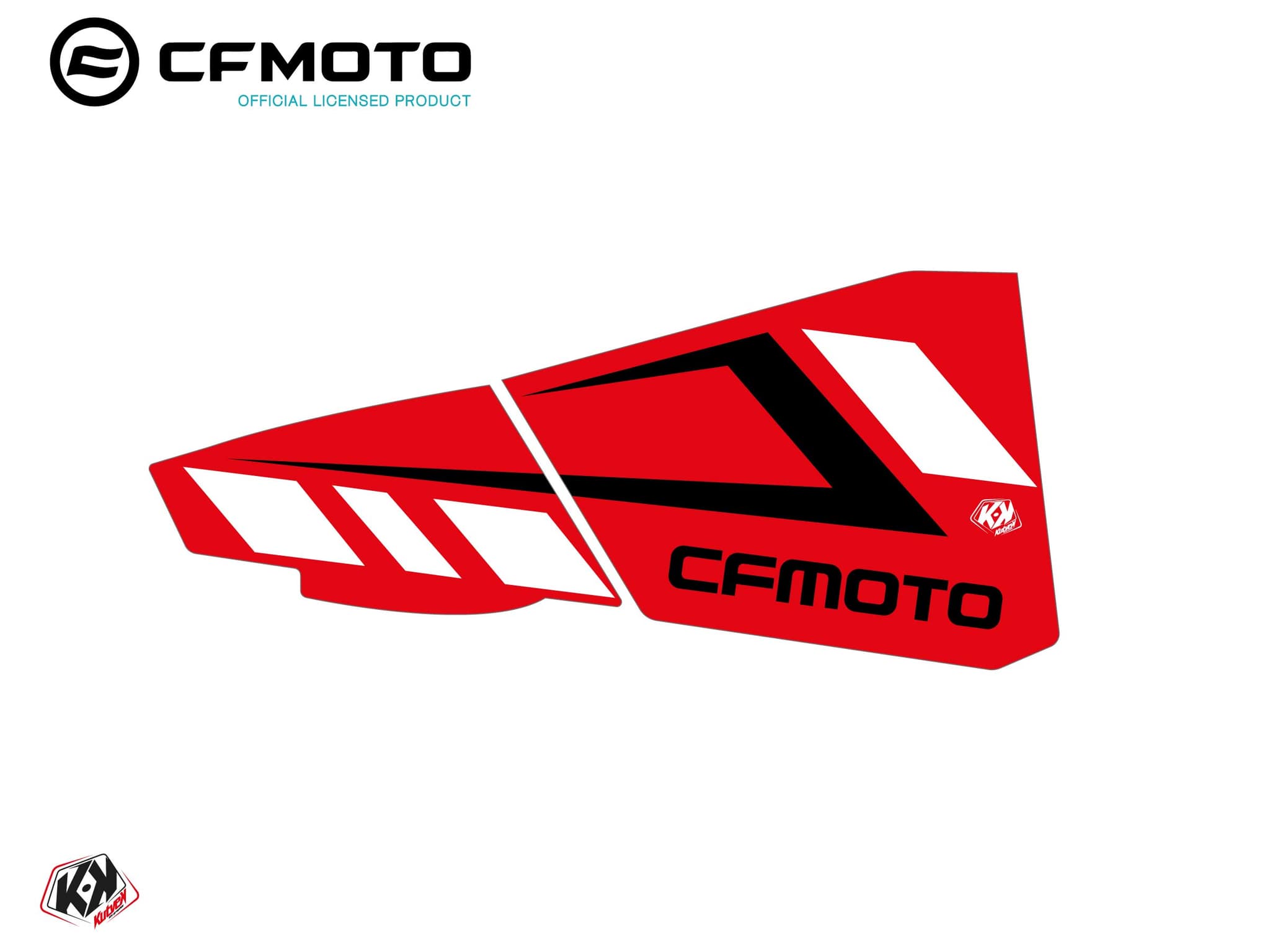 kit graphique bas de portes bpz1 cf moto zforce 500-550-800-1000 rouge