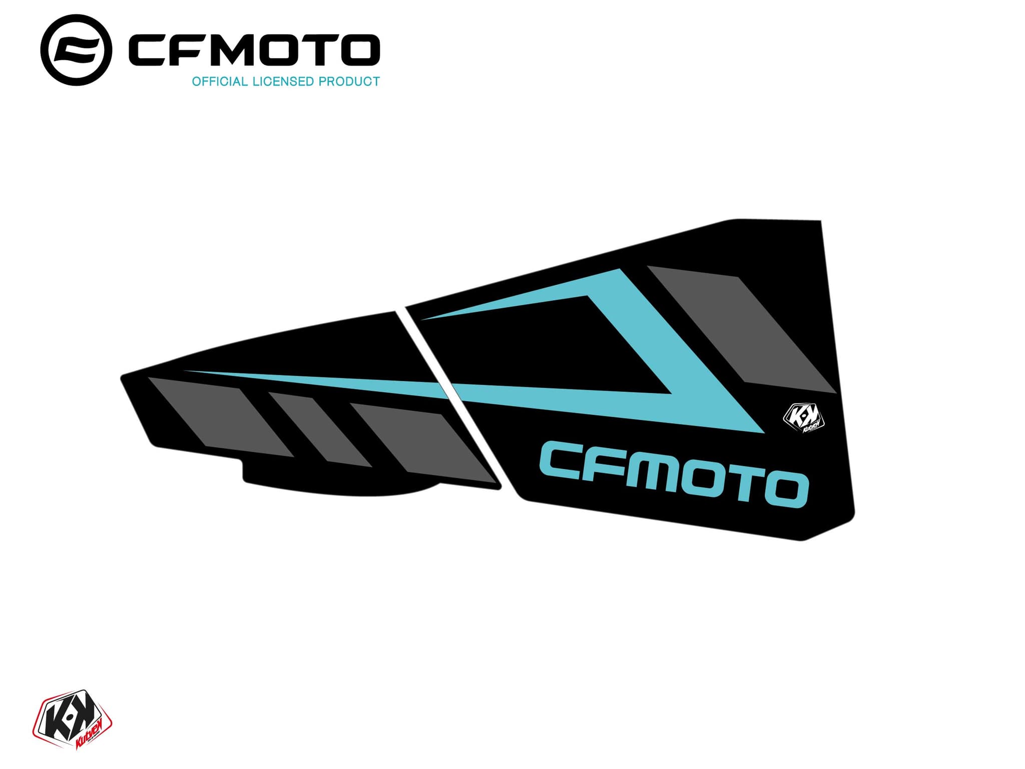 kit graphique bas de portes bpz1 cf moto zforce 500-550-800-1000 turquoise