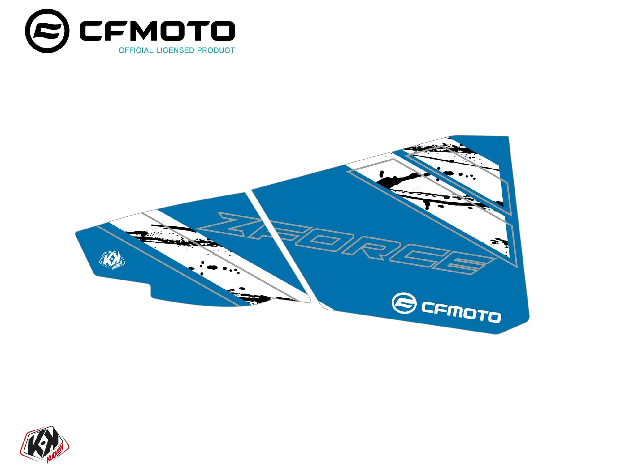 kit graphique bas de portes bpz2 cf moto zforce 500-550-800-1000 bleu