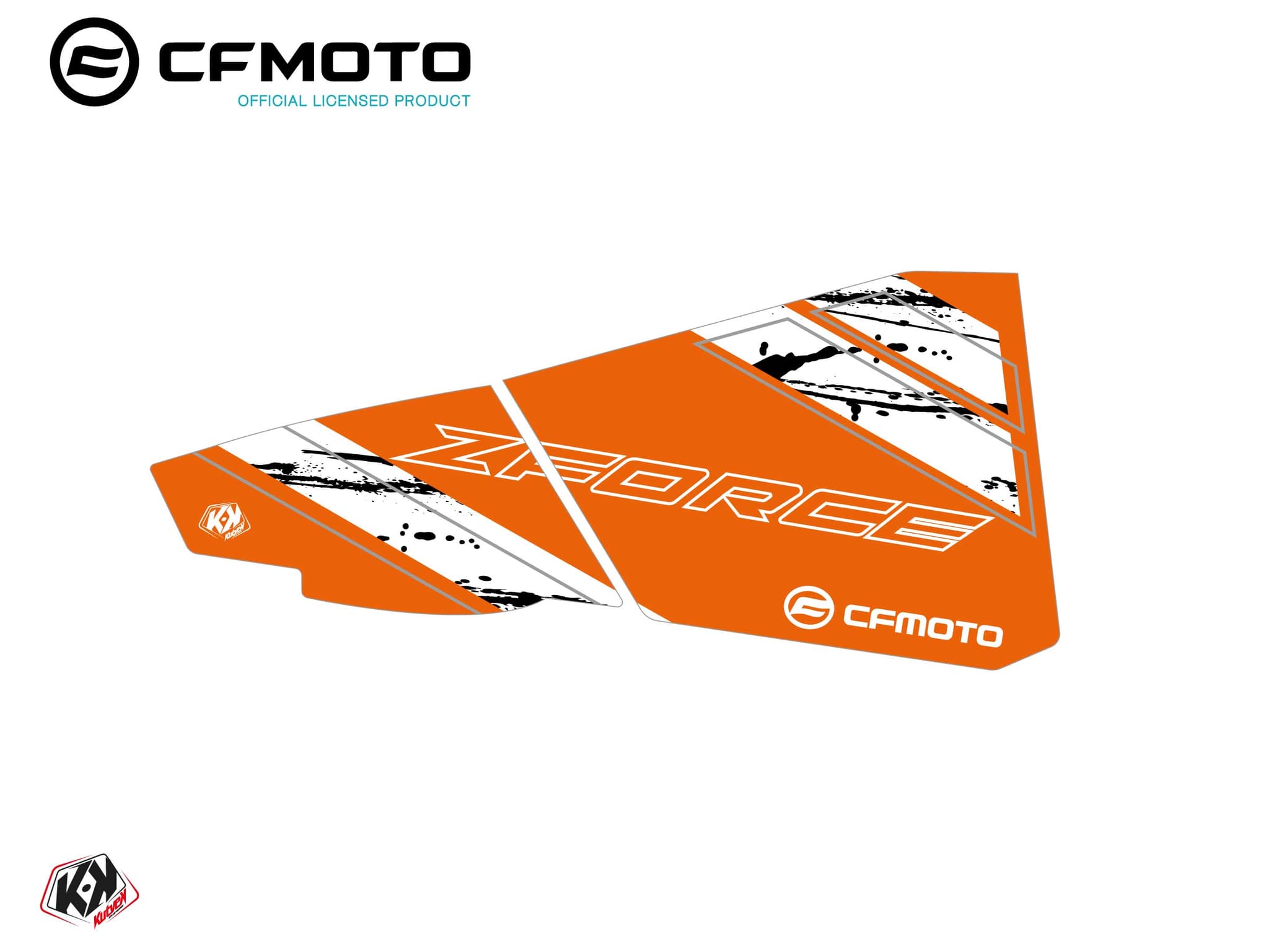 kit graphique bas de portes bpz2 cf moto zforce 500-550-800-1000 orange