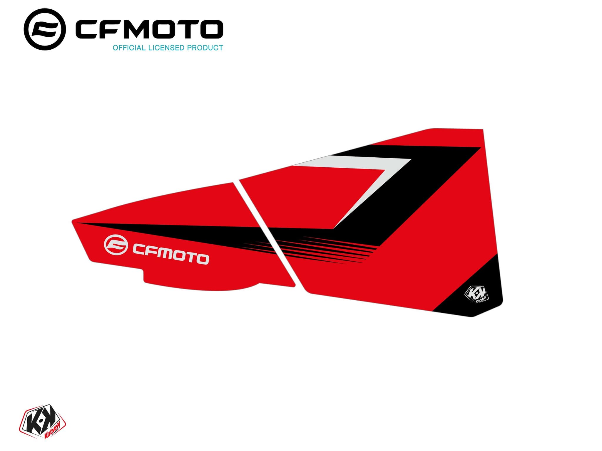 kit graphique bas de portes bpz3 cf moto zforce 500-550-800-1000 rouge