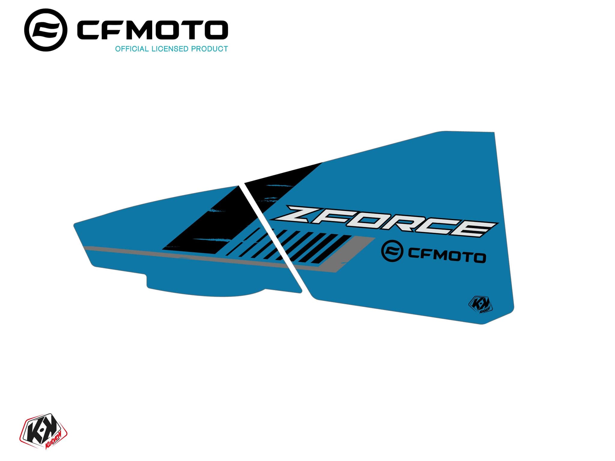 kit graphique bas de portes bpz5 cf moto zforce 500-550-800-1000 bleu