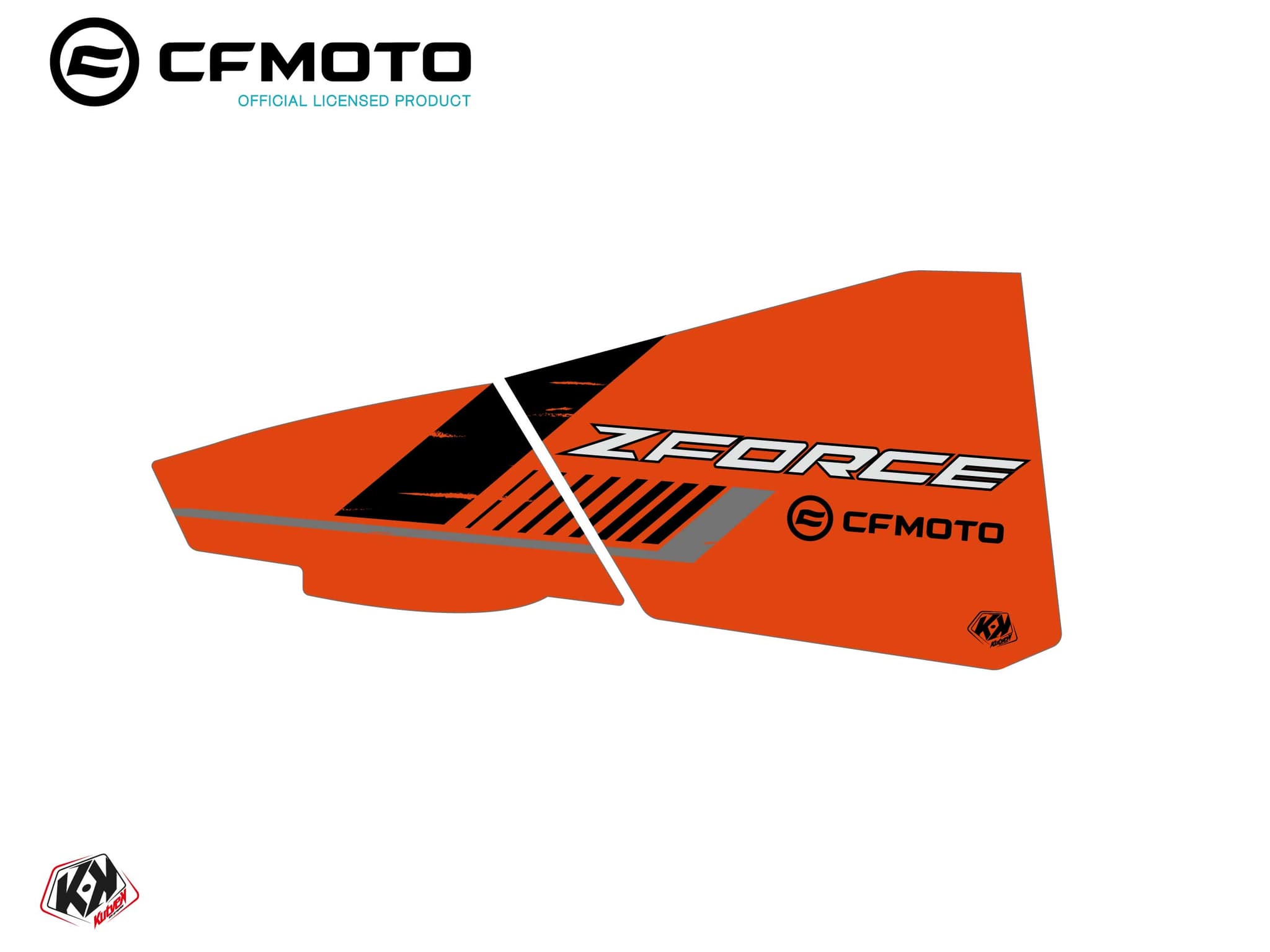 kit graphique bas de portes bpz5 cf moto zforce 500-550-800-1000 orange