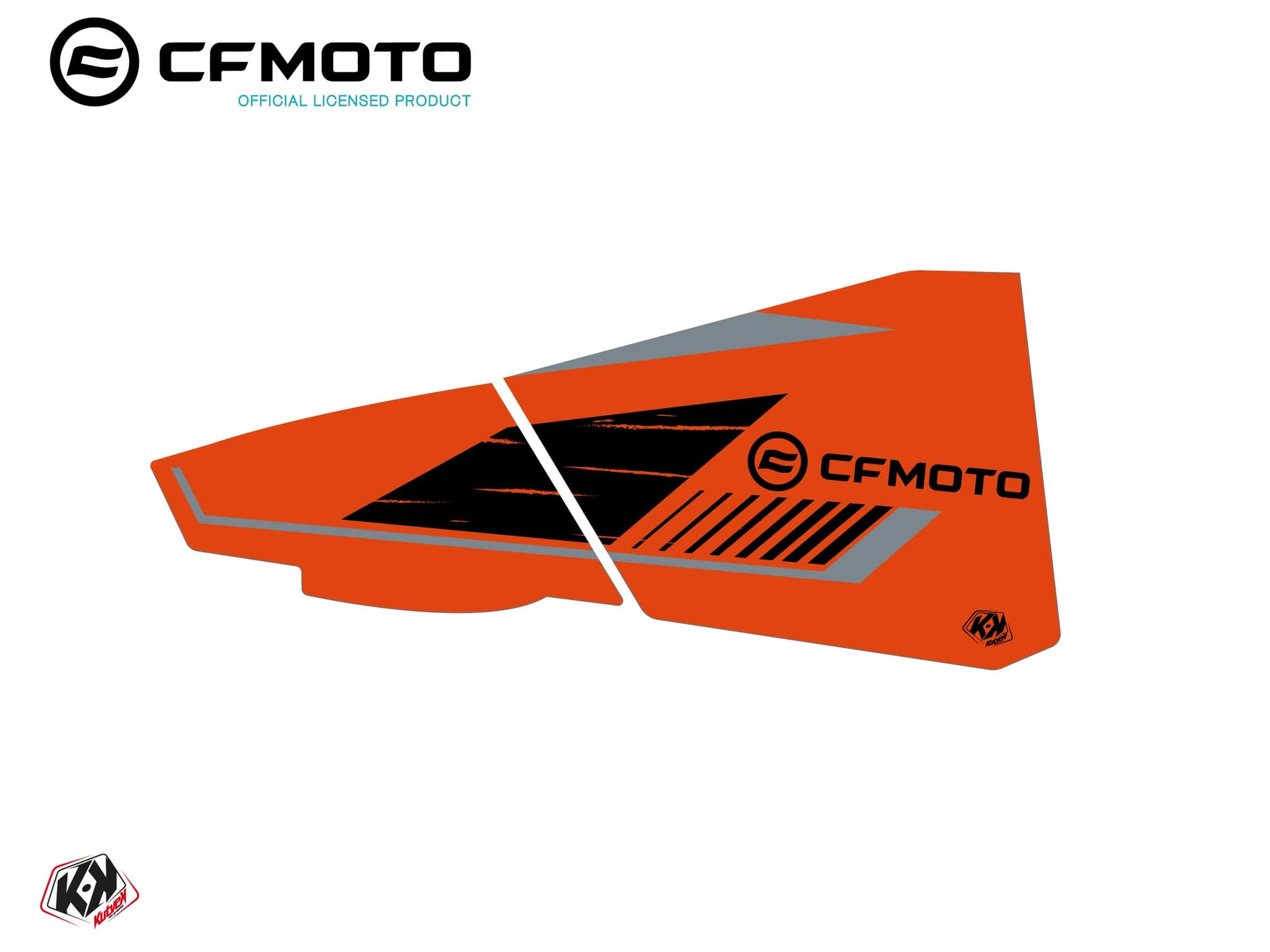 kit graphique bas de portes bpz6 cf moto zforce 500-550-800-1000 orange