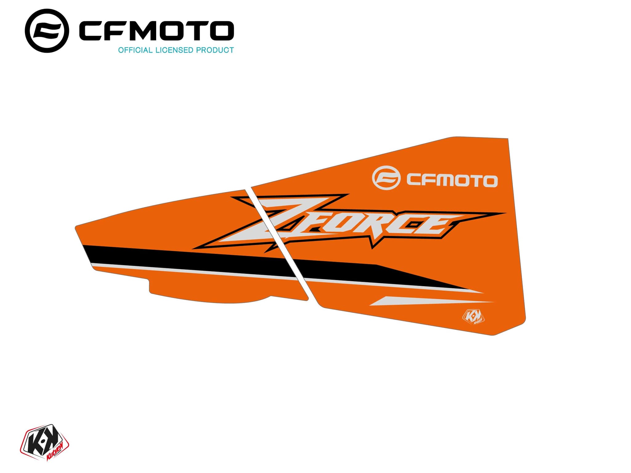 kit graphique bas de portes bpz8 cf moto zforce 500-550-800-1000 orange