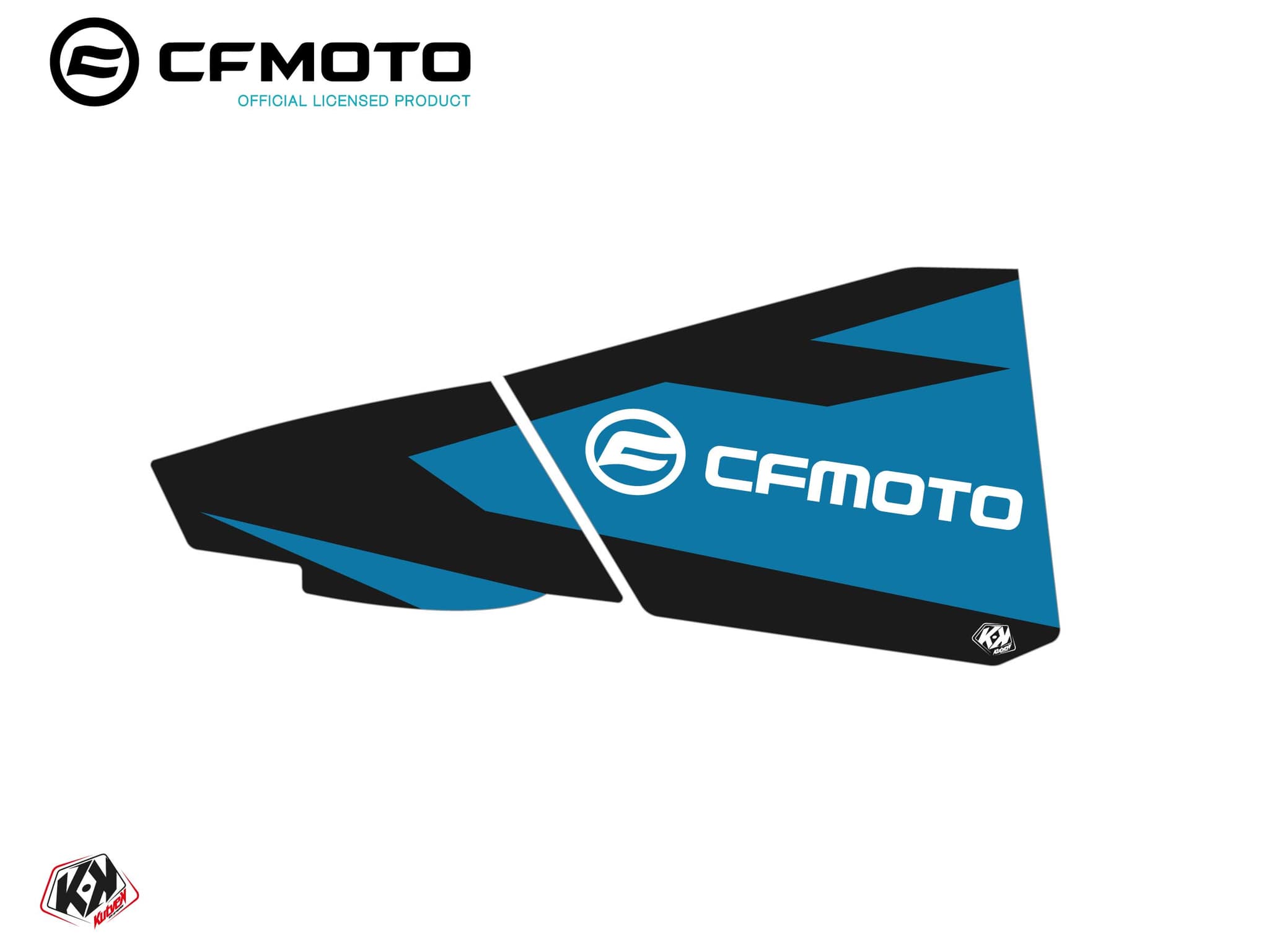 kit graphique bas de portes bpz9 cf moto zforce 500-550-800-1000 bleu