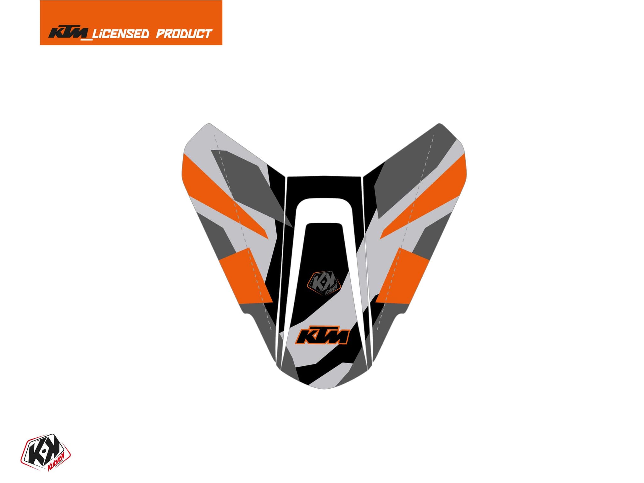 kit graphique capot de selle moto delta v2 ktm orange | Stickers de capot de selle | Kutvek