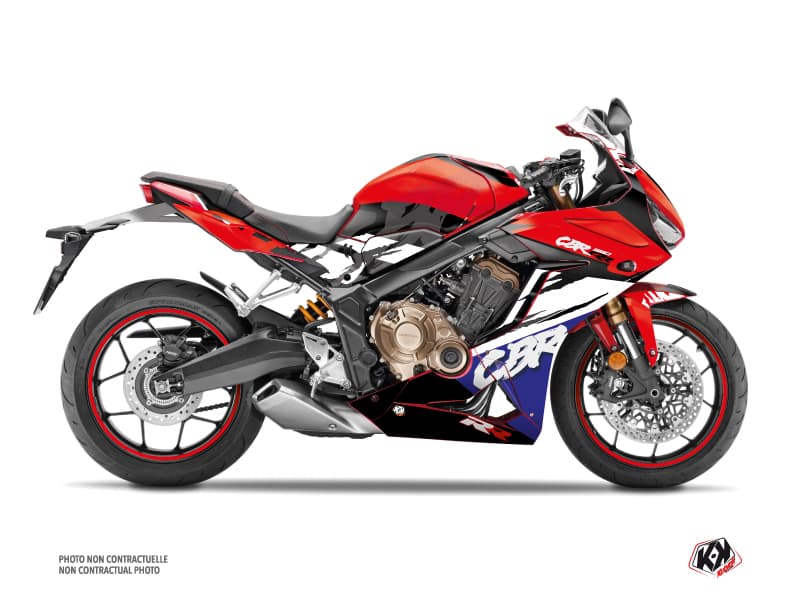 kit graphique moto honda cb 650 r nineties rouge