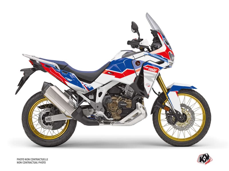 Kit Graphique Moto Run Honda Africa twin Adventure Sport Blanc