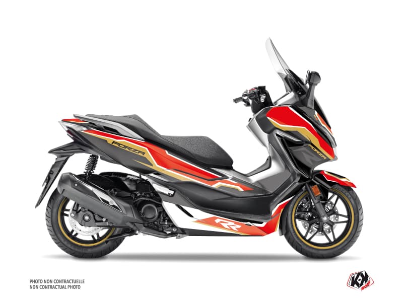 kit graphique maxi-scooter honda forza 300 run noir
